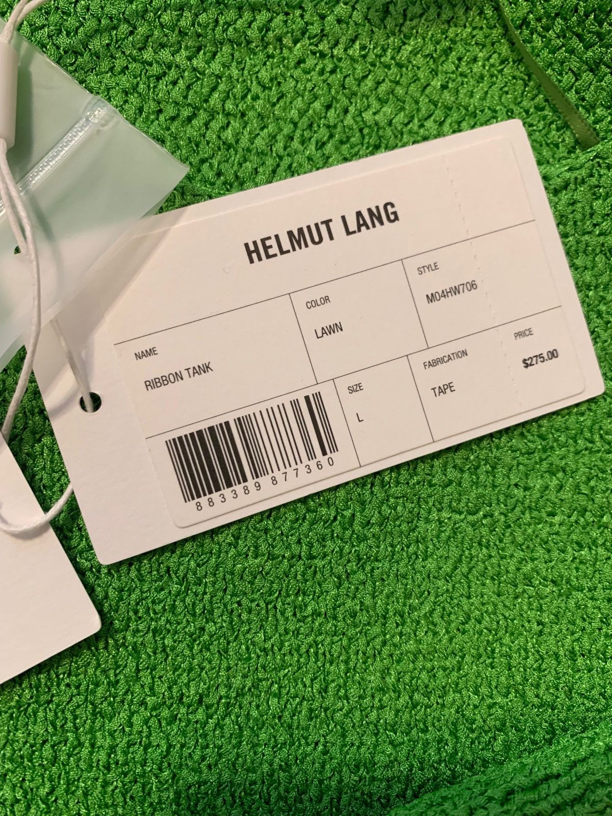 Helmut Lang HELMUT LANG GREEN KNIT LUXURY TANK TOP Size L / US 10 / IT 46 - 11 Thumbnail