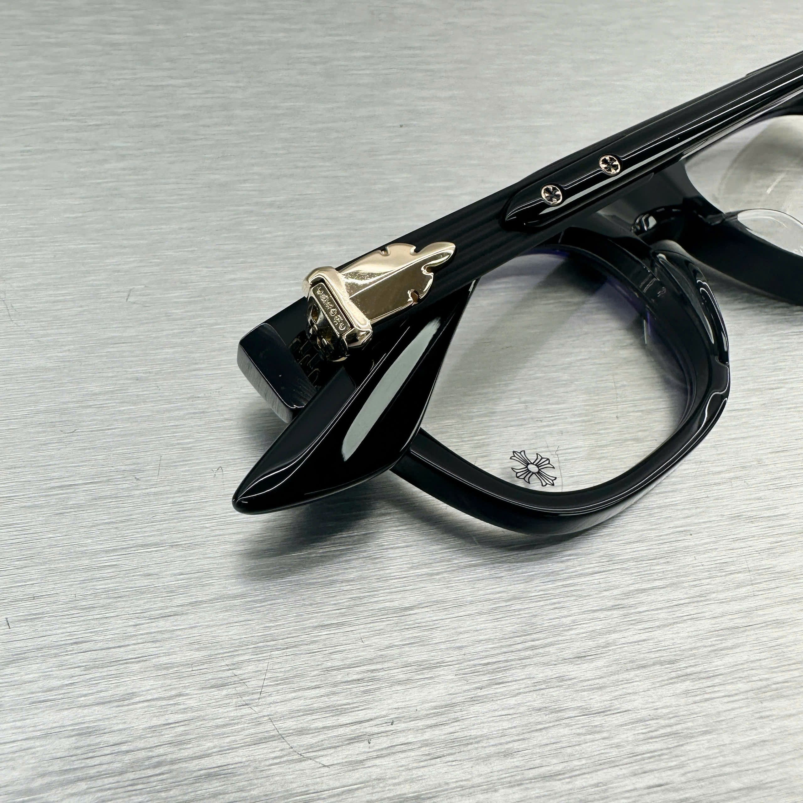 Chrome Hearts CHROME HEARTS BAGGINS BLACK PLASTIC/18KGP Size ONE SIZE - 3 Thumbnail