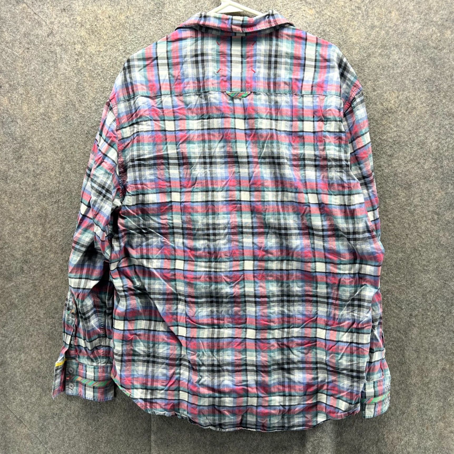 Robert Graham VINTAGE Robert Graham Shirt Mens XXL Red Blue Plaid Luxury Button Front Limited Oxford Shirt Size US XXL / EU 58 / 5 - 2 Thumbnail