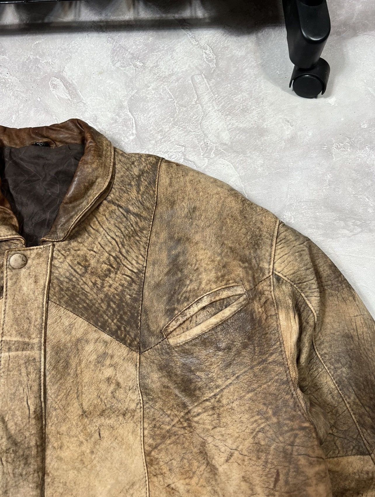 Vintage Vintage Top Gun Avirex Style Y2k Leather Jacket Size US L / EU 52-54 / 3 - 6 Thumbnail