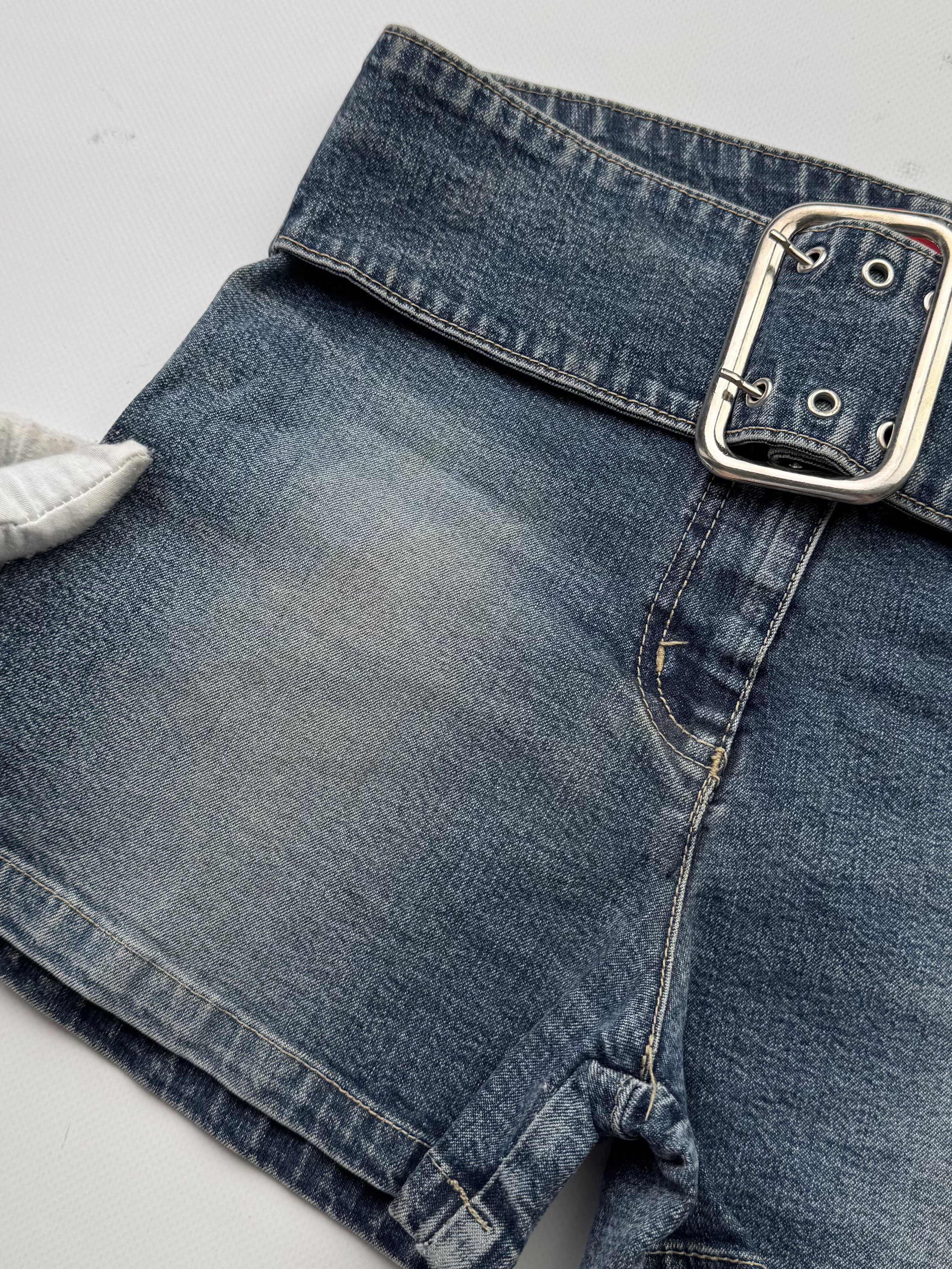 Japanese Brand Vintage Mini Shorts With Belt B676(V271)E2 Size 25" / US 0 / IT 36 - 4 Thumbnail