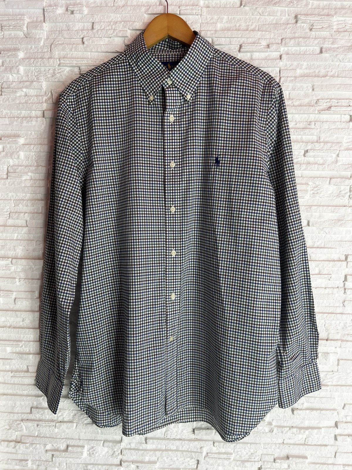 Ralph Lauren Ralph Lauren Classic Fit Plaid Shirt Blue Green Black Cotton Size US L / EU 52-54 / 3 - 2 Thumbnail