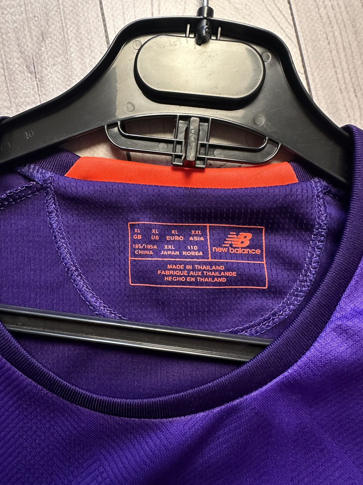 New Balance Vintage Purple Soccer Jersey Liverpool size XL away rare Size US XL / EU 56 / 4 - 6 Thumbnail