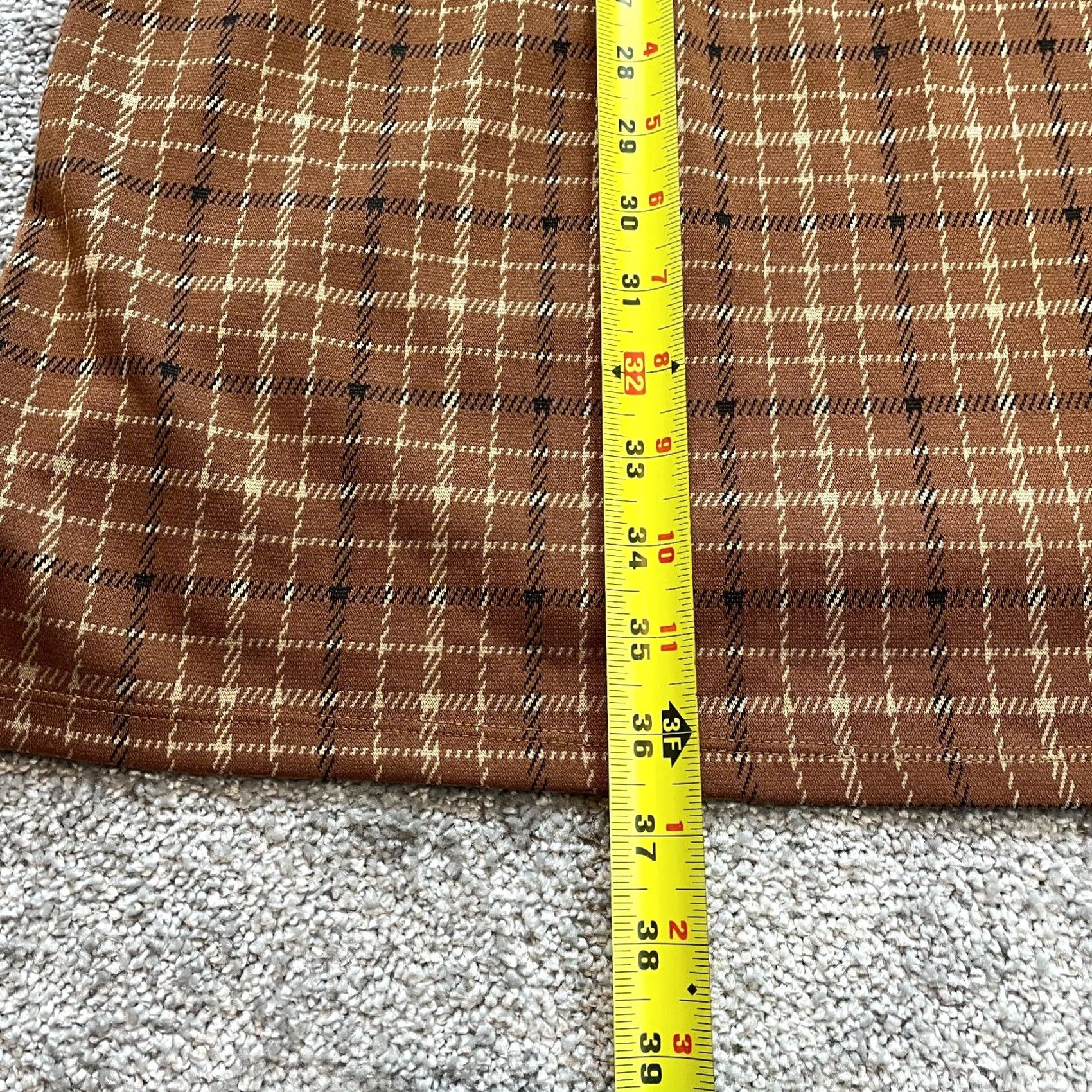 Vintage No Boundaries Midi Dress Women's Large Brown Plaid Tank - Size 3XL - Zip Up Size XXL / US 16-18 / IT 52-54 - 3 Thumbnail