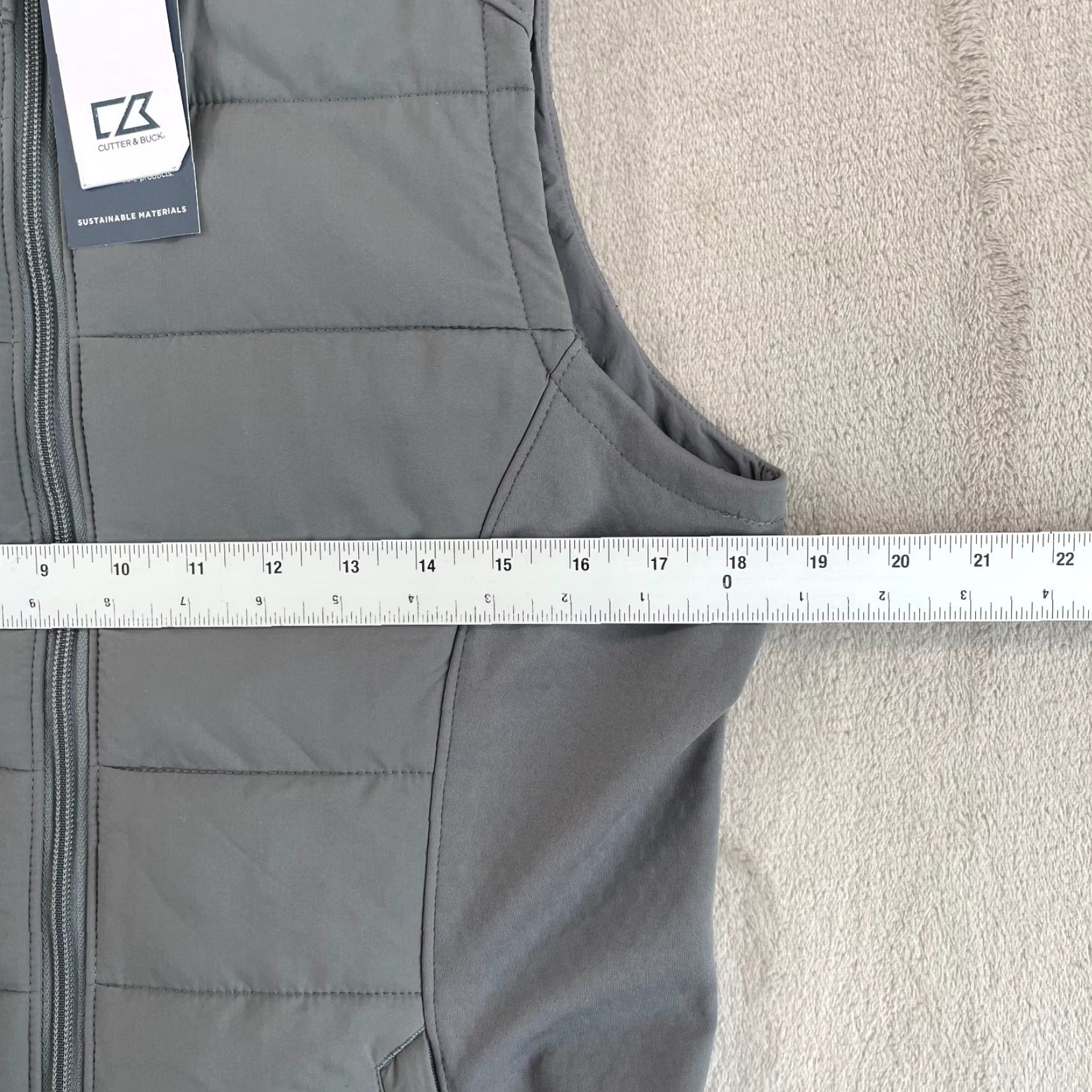Cutter & Buck Cutter & Buck Evoke Hybrid Vest Men Small Grey Full Zip DWR NWT 50 Size US S / EU 44-46 / 1 - 7 Thumbnail