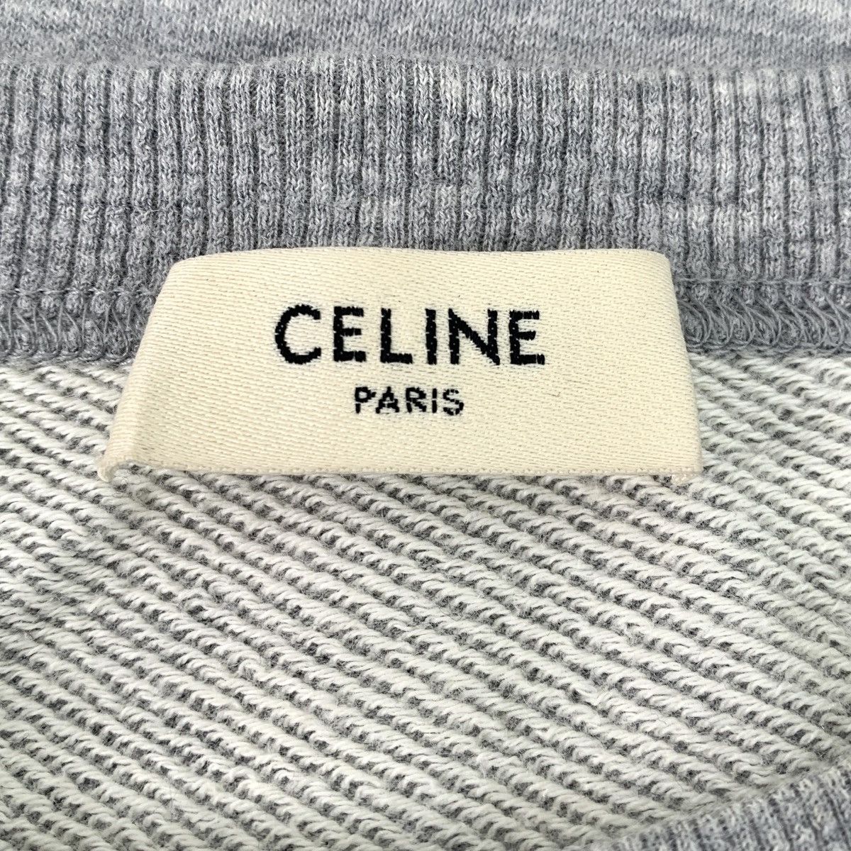 Celine Celine Grey Letter Printed Cotton Crew Neck Sweatshirt K26WX Size M / US 6-8 / IT 42-44 - 6 Thumbnail