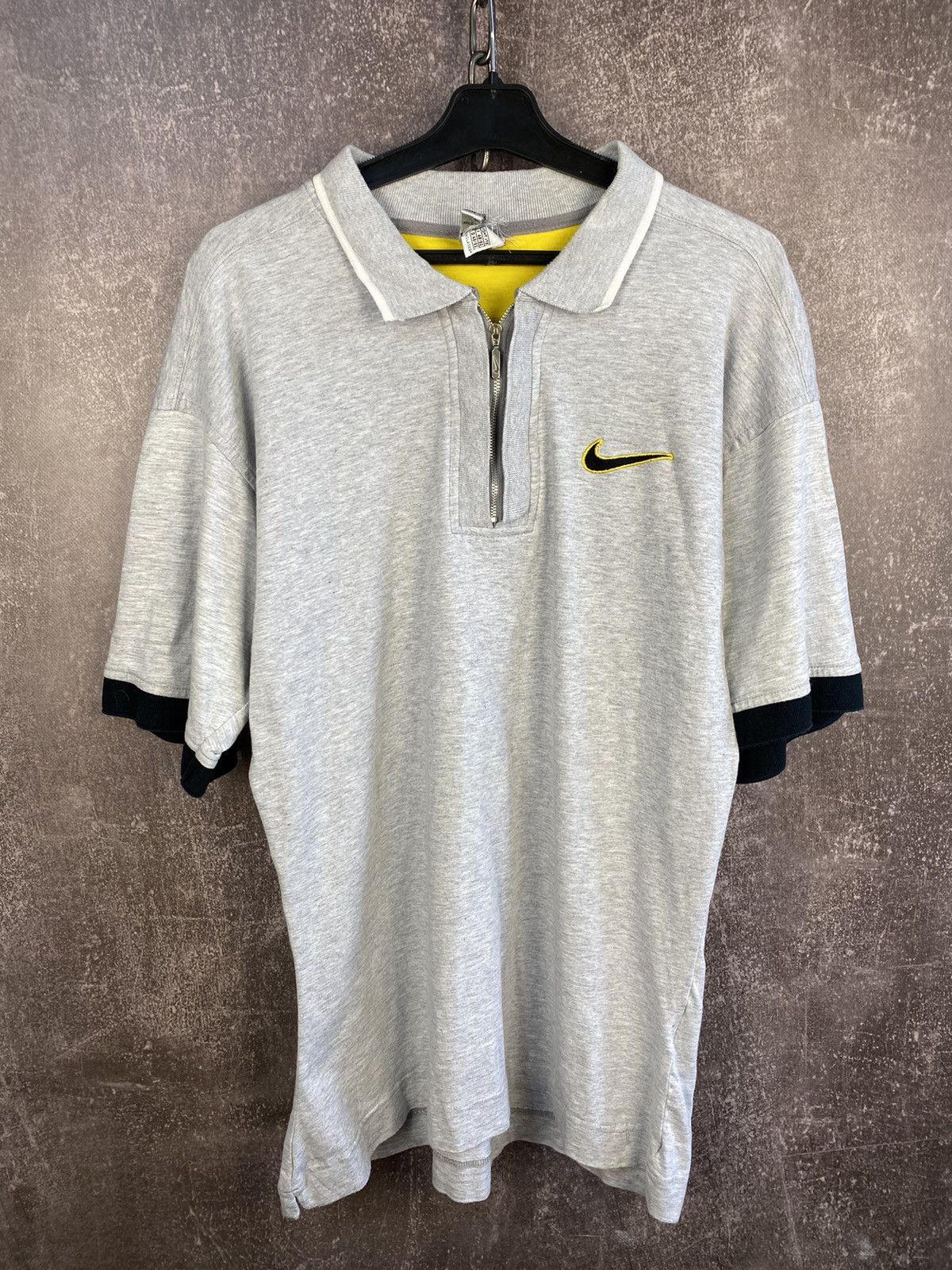 Nike Vintage Rare Nike 1/4 zip T-Shirt 90’ Swoosh. Size US M / EU 48-50 / 2 - 1 Thumbnail