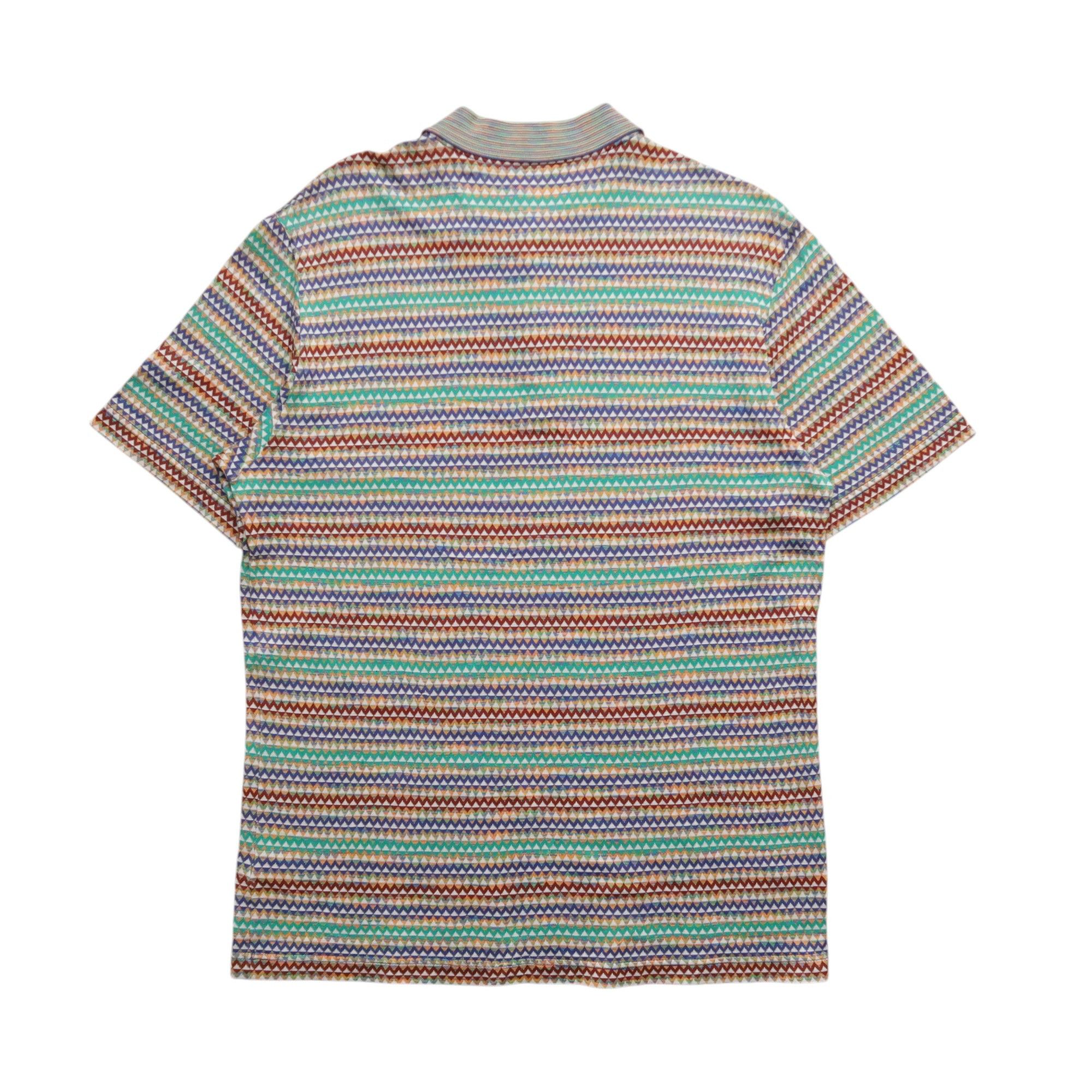 Missoni Vintage 90s Missoni Sport Psychedelic Argyle Polo Shirt Size US S / EU 44-46 / 1 - 2 Thumbnail