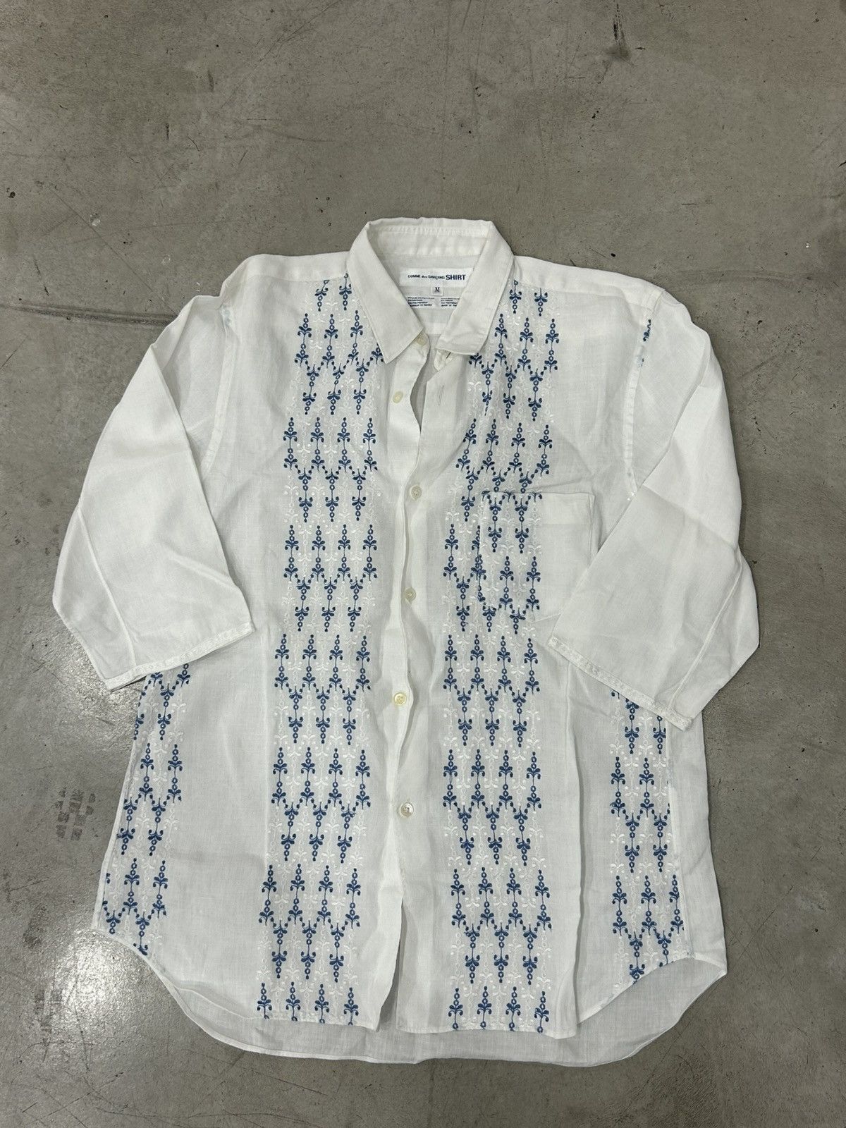 Comme des Garcons Short-sleeved shirt Comme des Garçons Shirt [Embroidered - Preloved - Unisex] Size US L / EU 52-54 / 3 - 3 Thumbnail