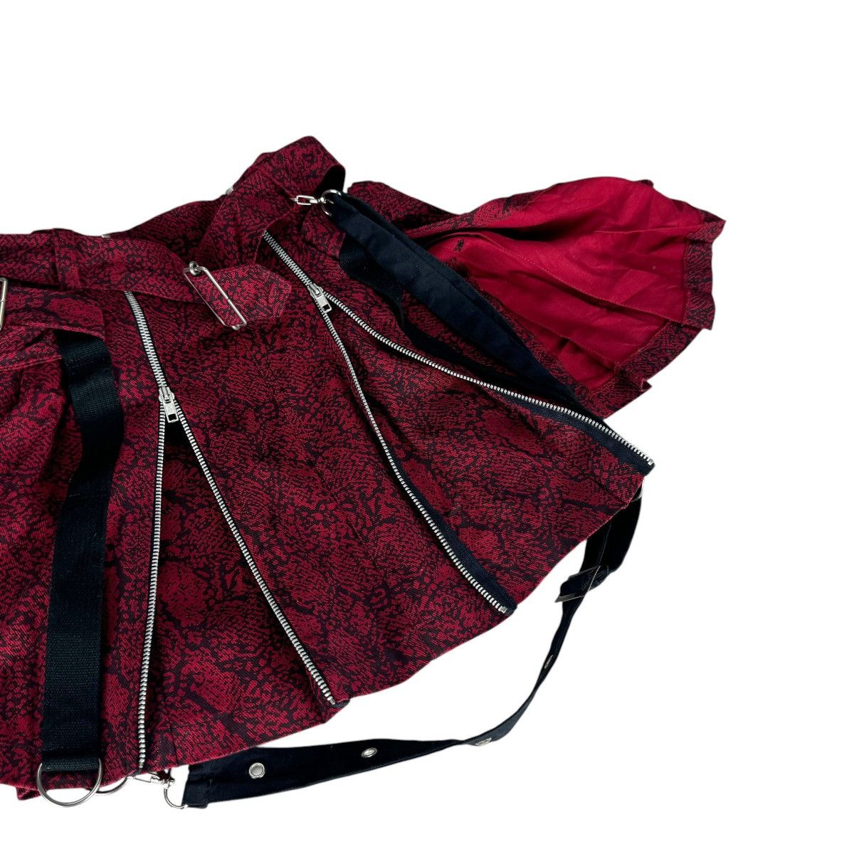 If Six Was Nine ⚡️HERE THERE PUNKS MULTI ZIPPER SHORT SKIRTS Size 28" / US 6 / IT 42 - 10 Thumbnail
