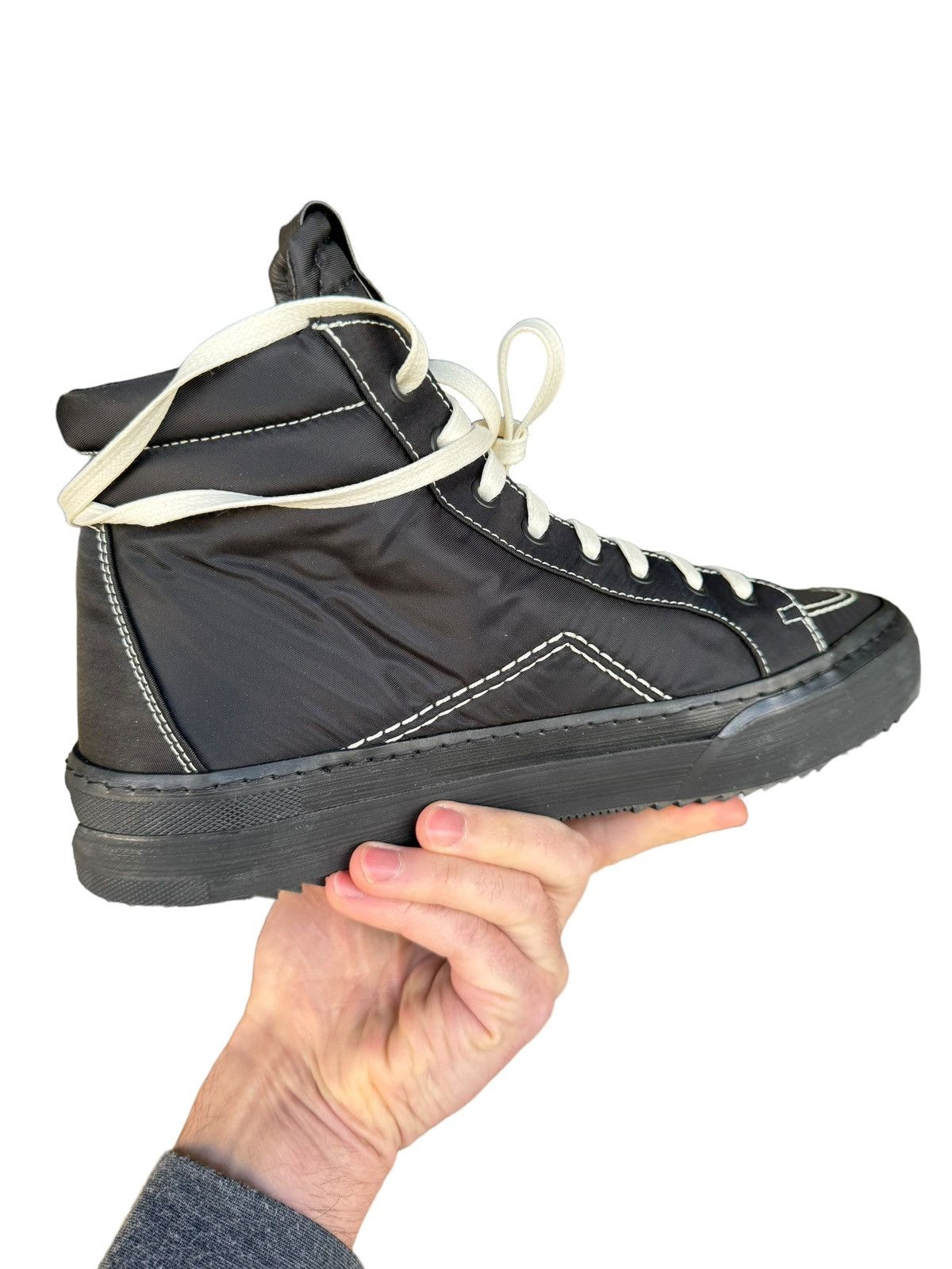 Rhude V1 High Triple Black Hi Sneaker Size US 12 / EU 45 - 12 Thumbnail
