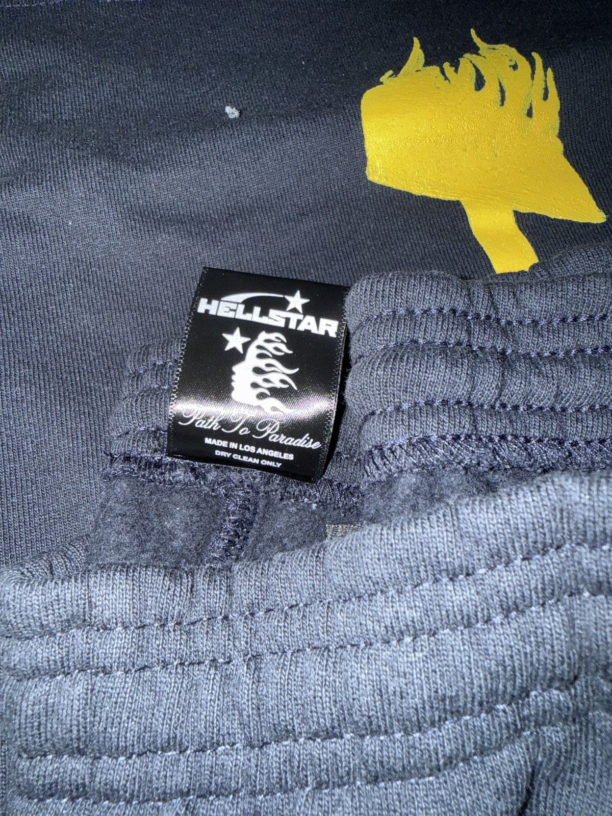 HELLSTAR 🔥🔥Hellstar Overseas exclusive Navy/yellow sweats - Medium🔥🔥 Size US 33 - 5 Thumbnail