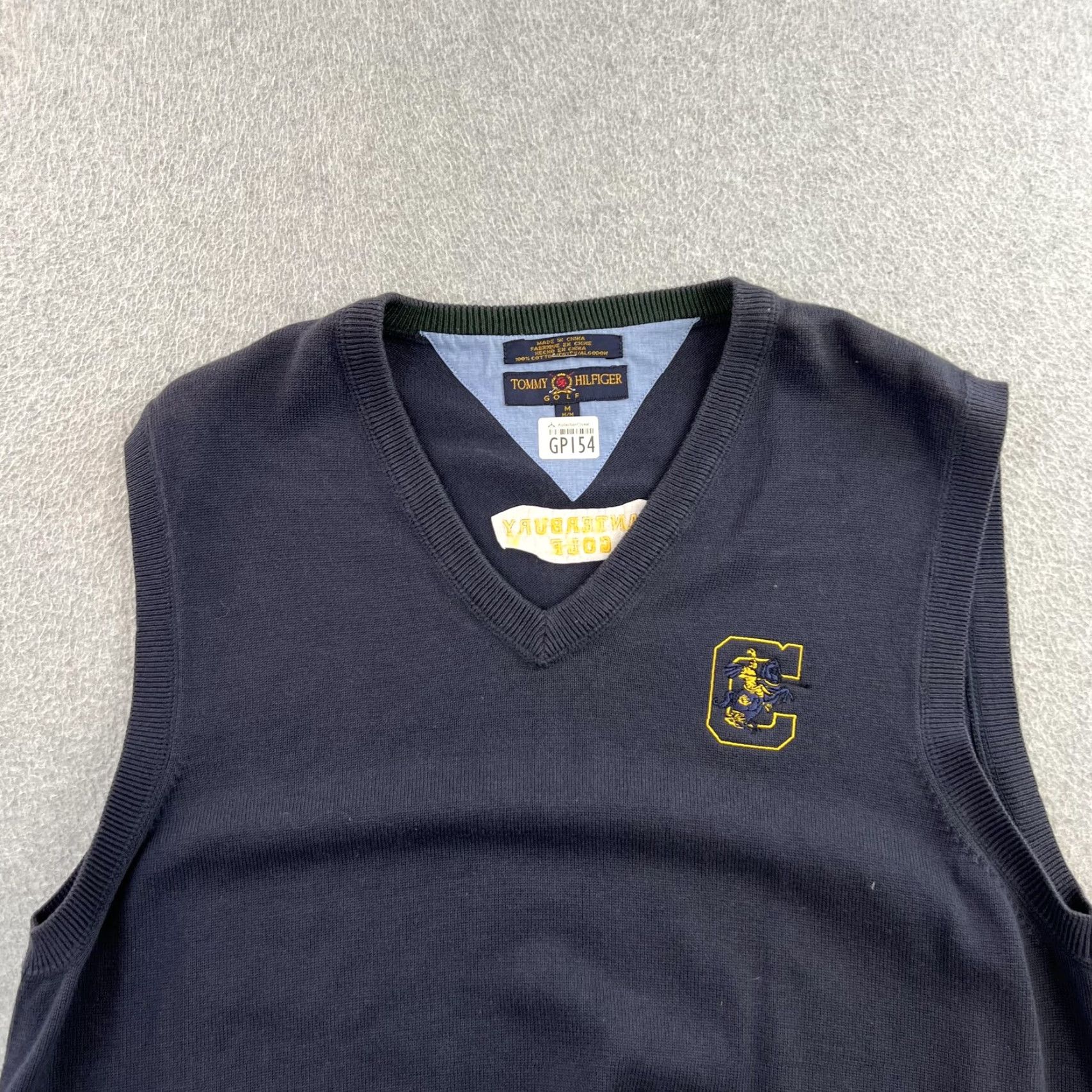 Tommy Hilfiger Tommy Hilfiger Golf Vest Mens M Navy Blue V-Neck Canterbury Logo Shirt Size US M / EU 48-50 / 2 - 4 Thumbnail