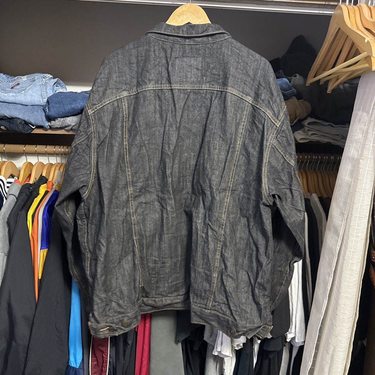 Other Members Property Denim Blue Button Long Sleeve Men's Sz 3XL Size US XXL / EU 58 / 5 - 4 Thumbnail