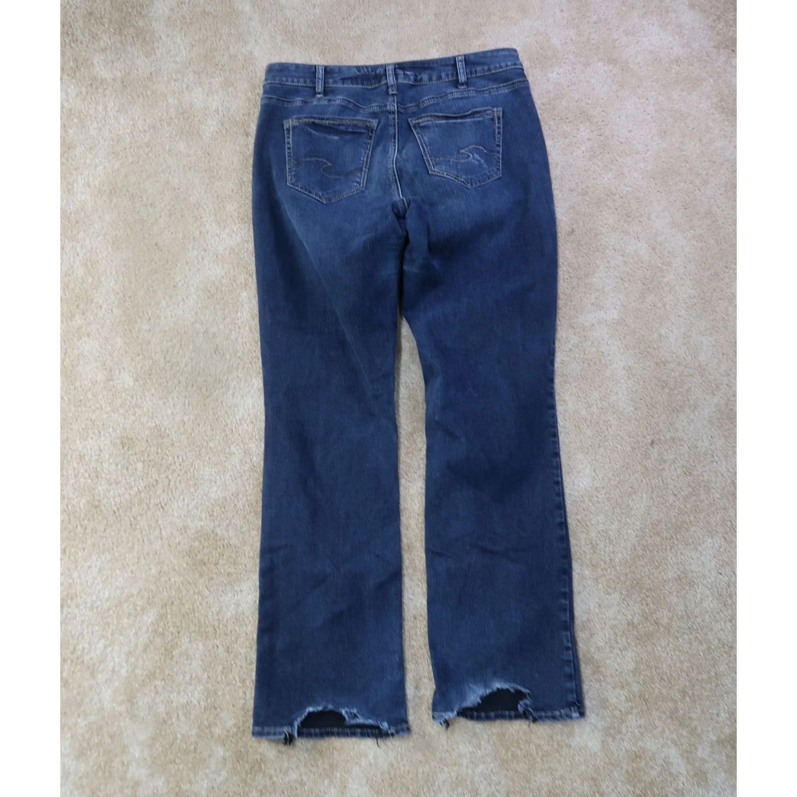 Silver Jeans Co. VINTAGE Silver Suki Mid Slim Bootcut Jeans Women 34x33 Blue Denim Pants Stretch Jeans Womens 34x33 Blue Denim Boots Cut Slim fit Size 24" / US 00 / IT 34 - 7 Thumbnail