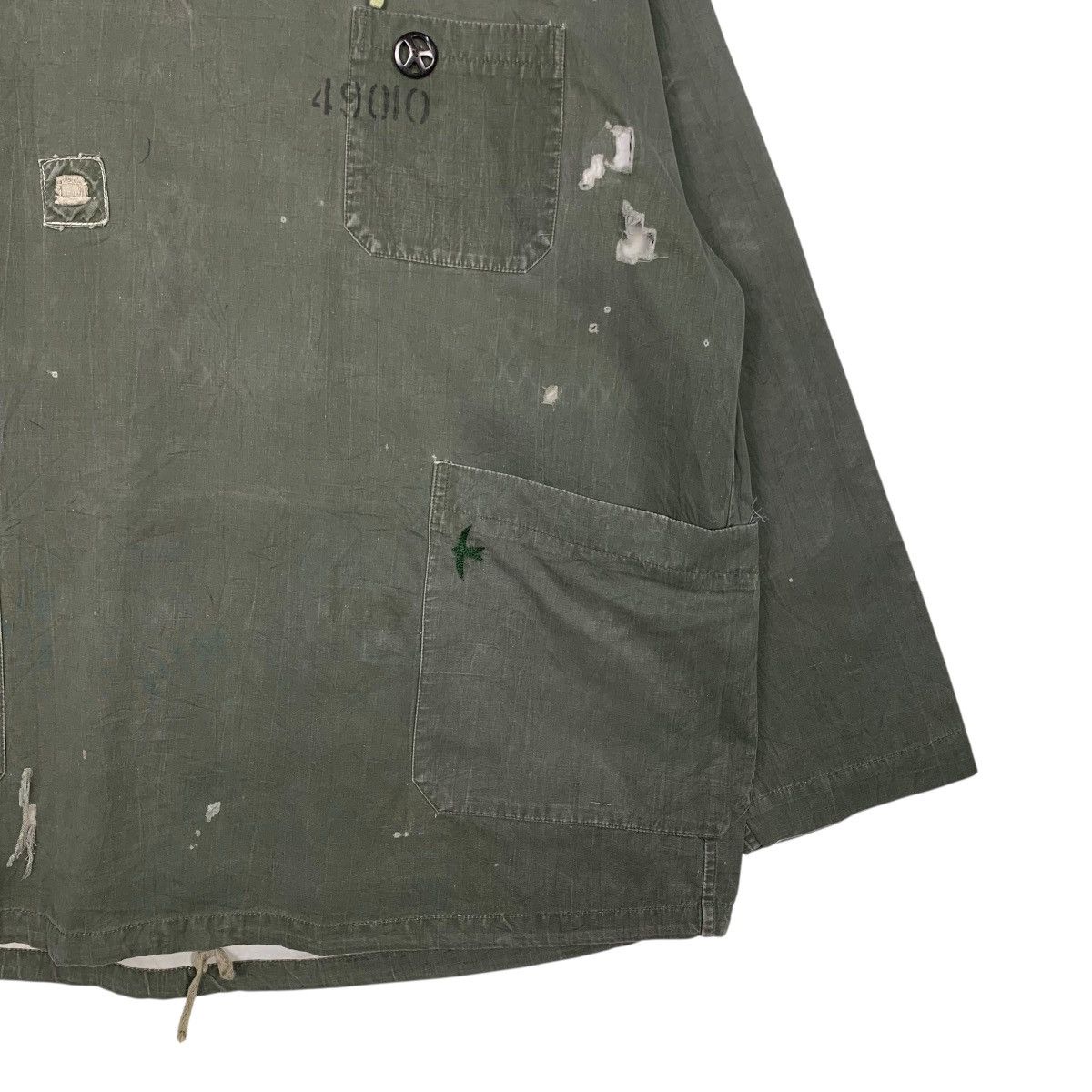 Vintage SLOW HANDS US Oil Workism Pullover Hooded Jacket #2917-C132 Size US L / EU 52-54 / 3 - 4 Thumbnail