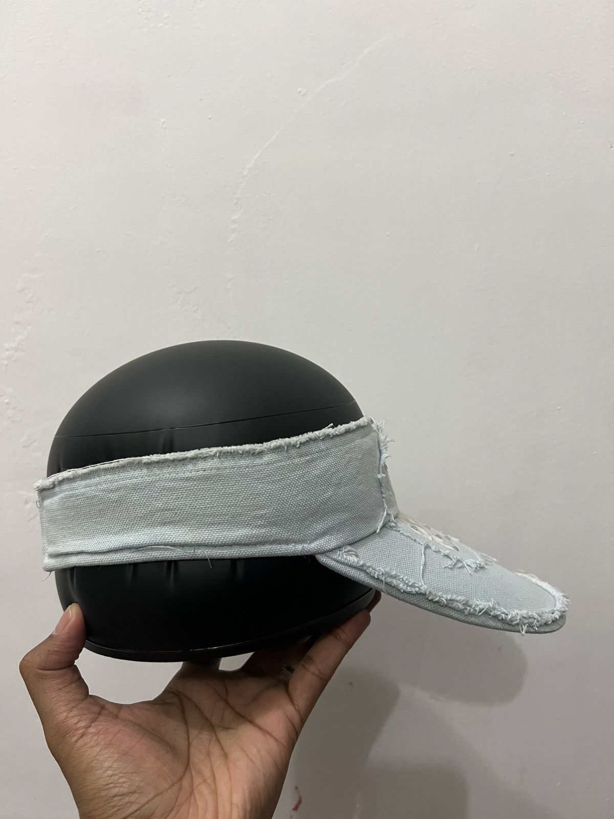 If Six Was Nine Skull Distressed Frayed Visor Hat Size ONE SIZE - 5 Thumbnail