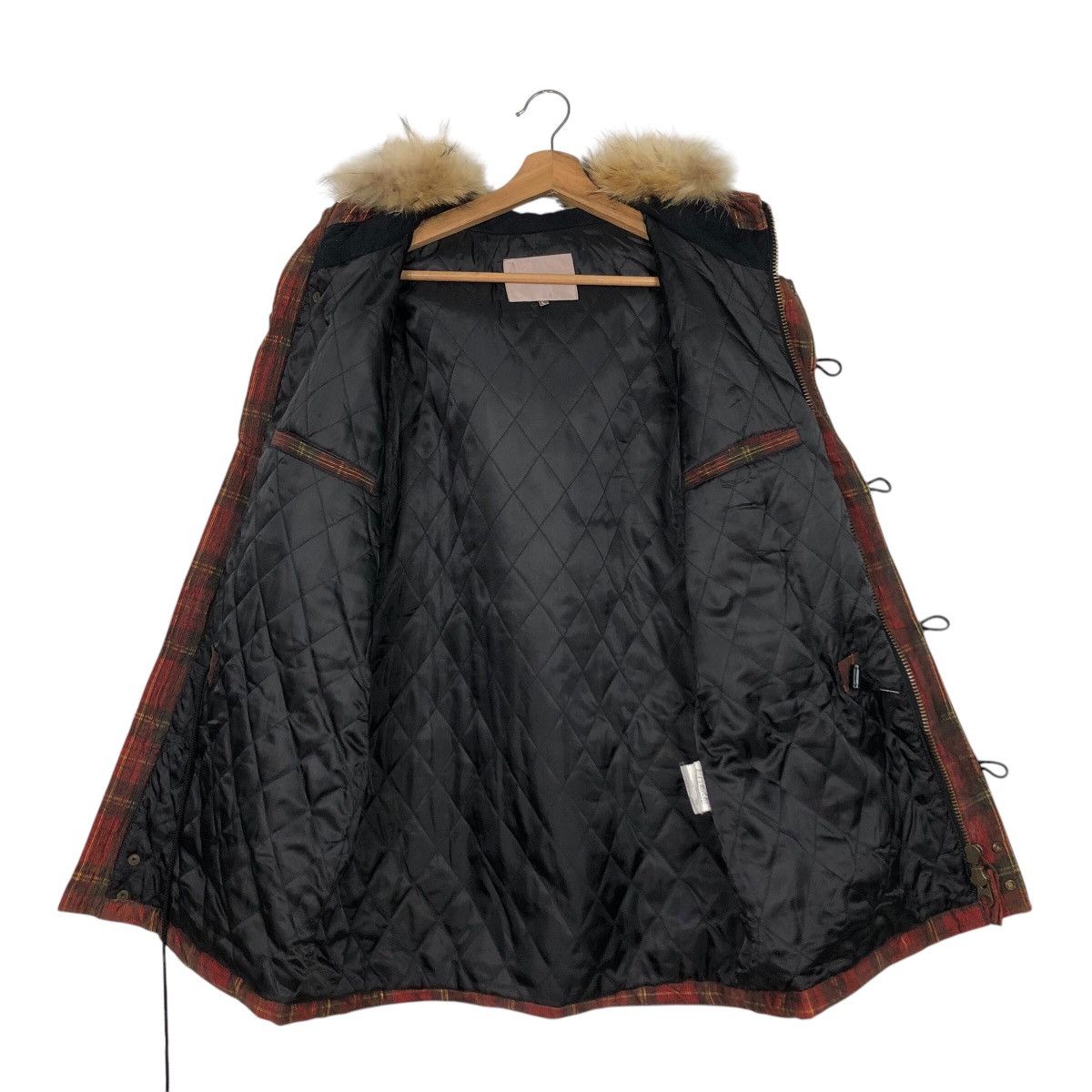 Japanese Brand 📌Vintage Biker Jacket Hiromichi Nalano Tartan Fur Hoodie Size US L / EU 52-54 / 3 - 15 Thumbnail