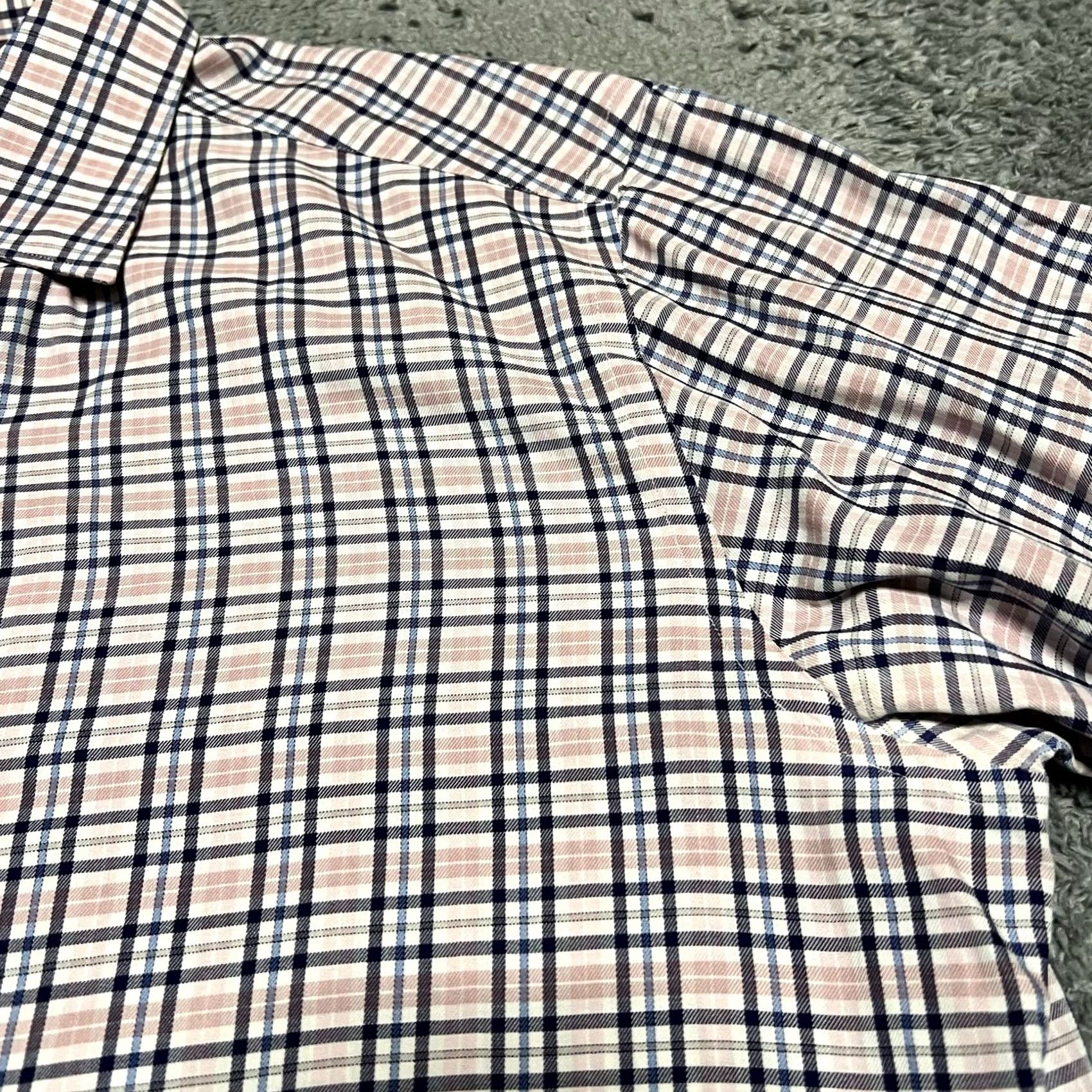 Ermenegildo Zegna Ermenegildo Zegna Shirt Mens Medium Pink Plaid Button Up Long Sleeve Dress Size 40R - 3 Thumbnail