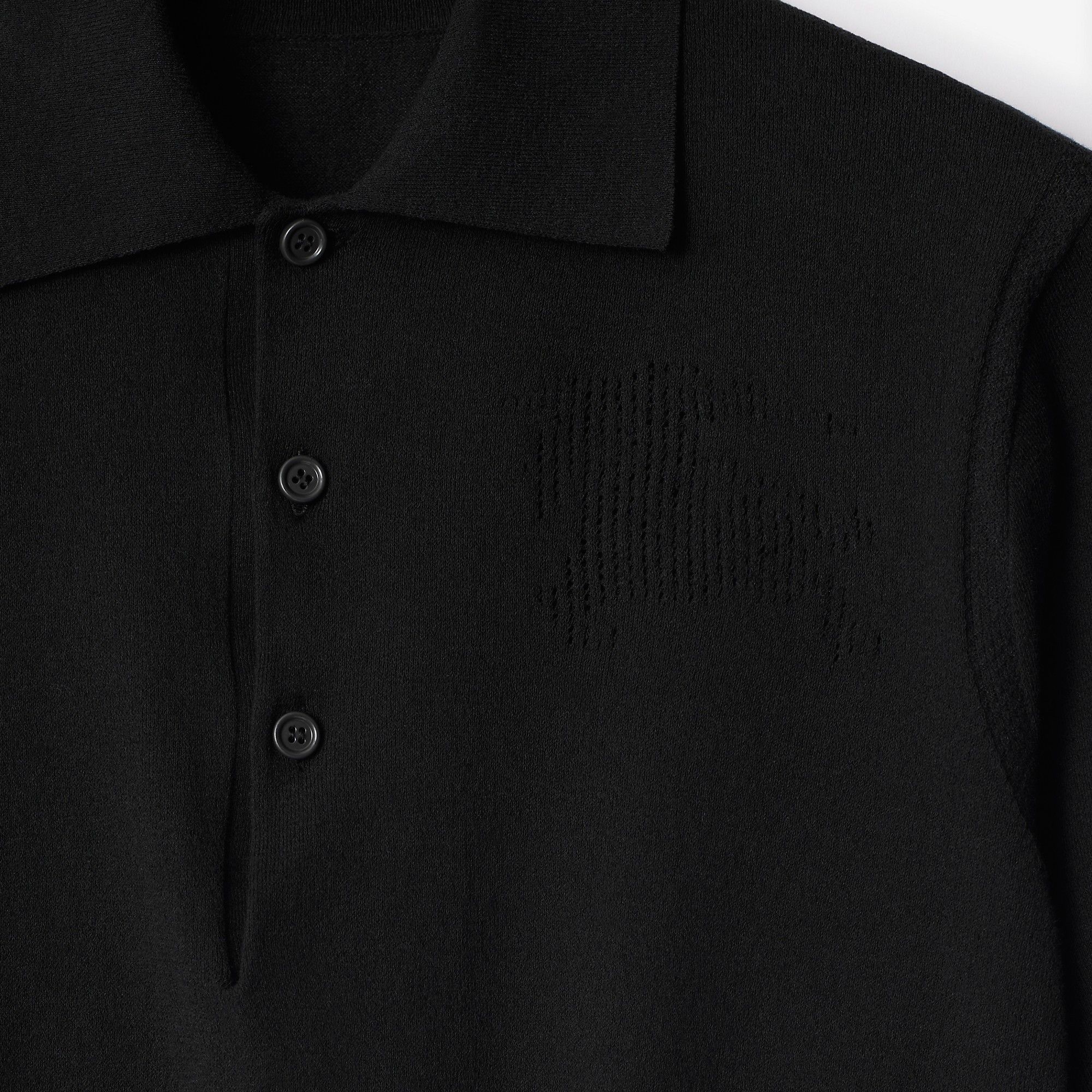 Burberry o1w1db10426 Cotton Blend Polo Shirt in Black Size S / US 4 / IT 40 - 6 Thumbnail