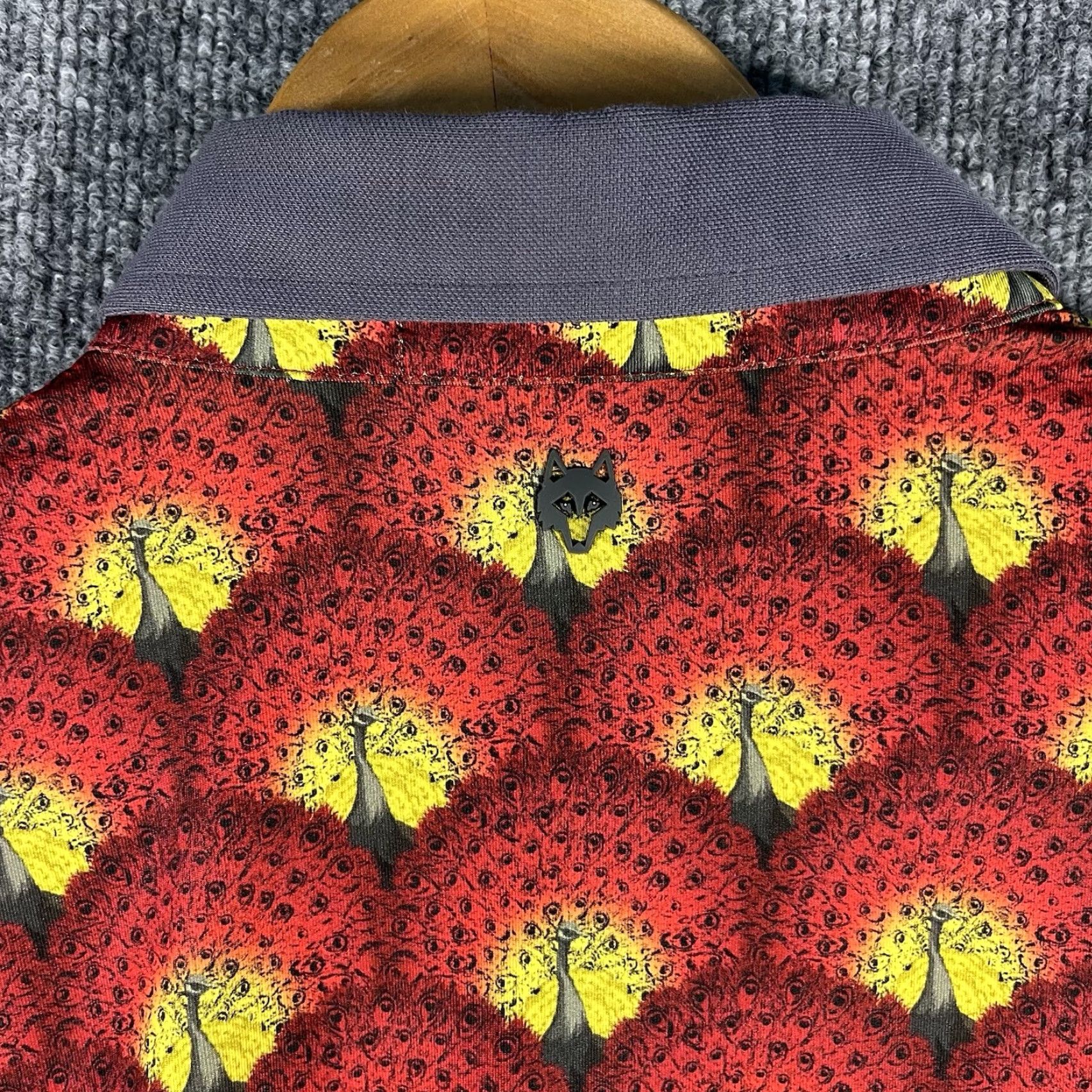 Vintage Greyson Polo Shirt Mens Medium Red Yellow Peacock Golf Shirt Polo Shirt Size US M / EU 48-50 / 2 - 3 Thumbnail