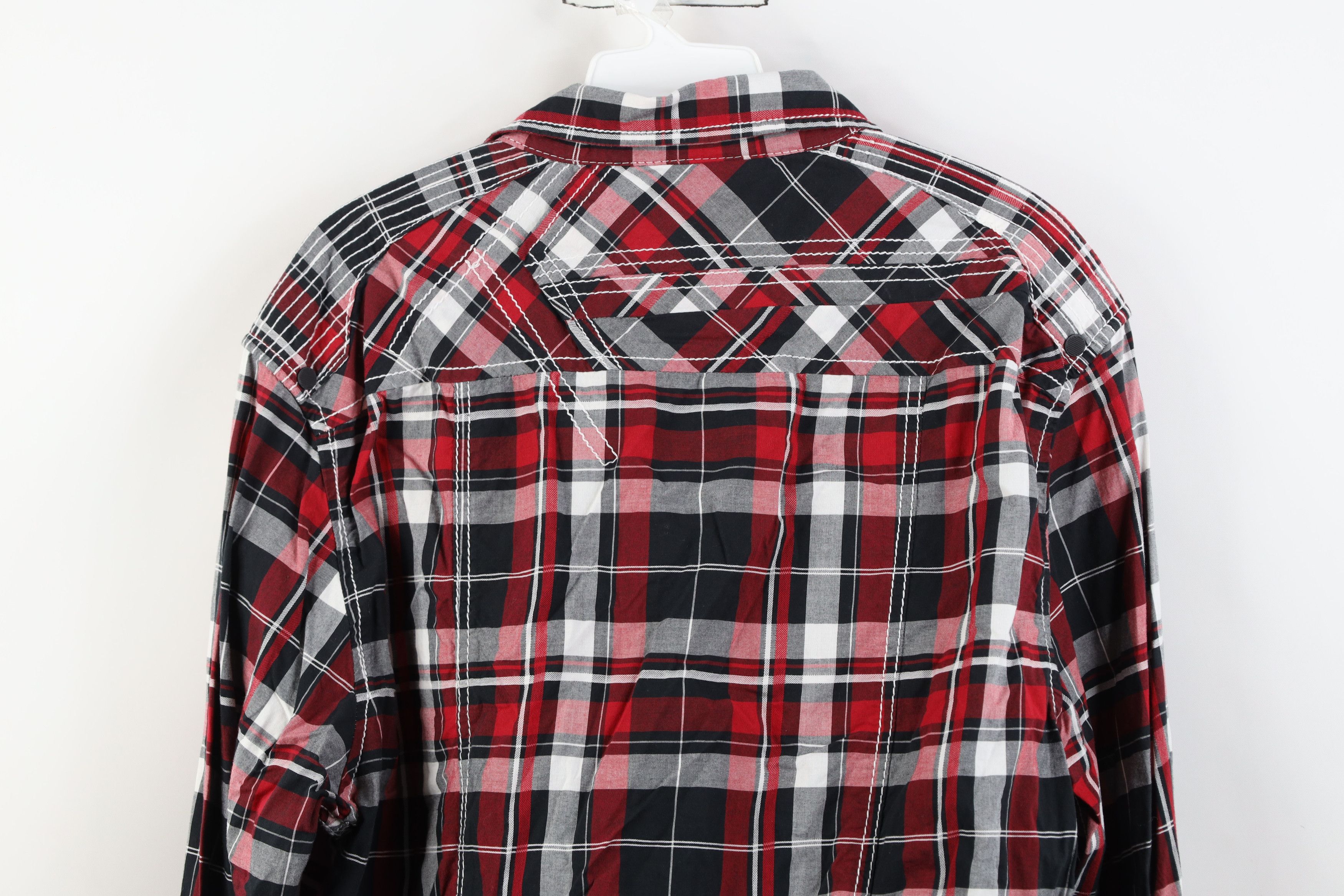 Vintage Buckle BKE Black Fit Thick Stitch Snap Button Shirt Plaid Size US L / EU 52-54 / 3 - 15 Thumbnail