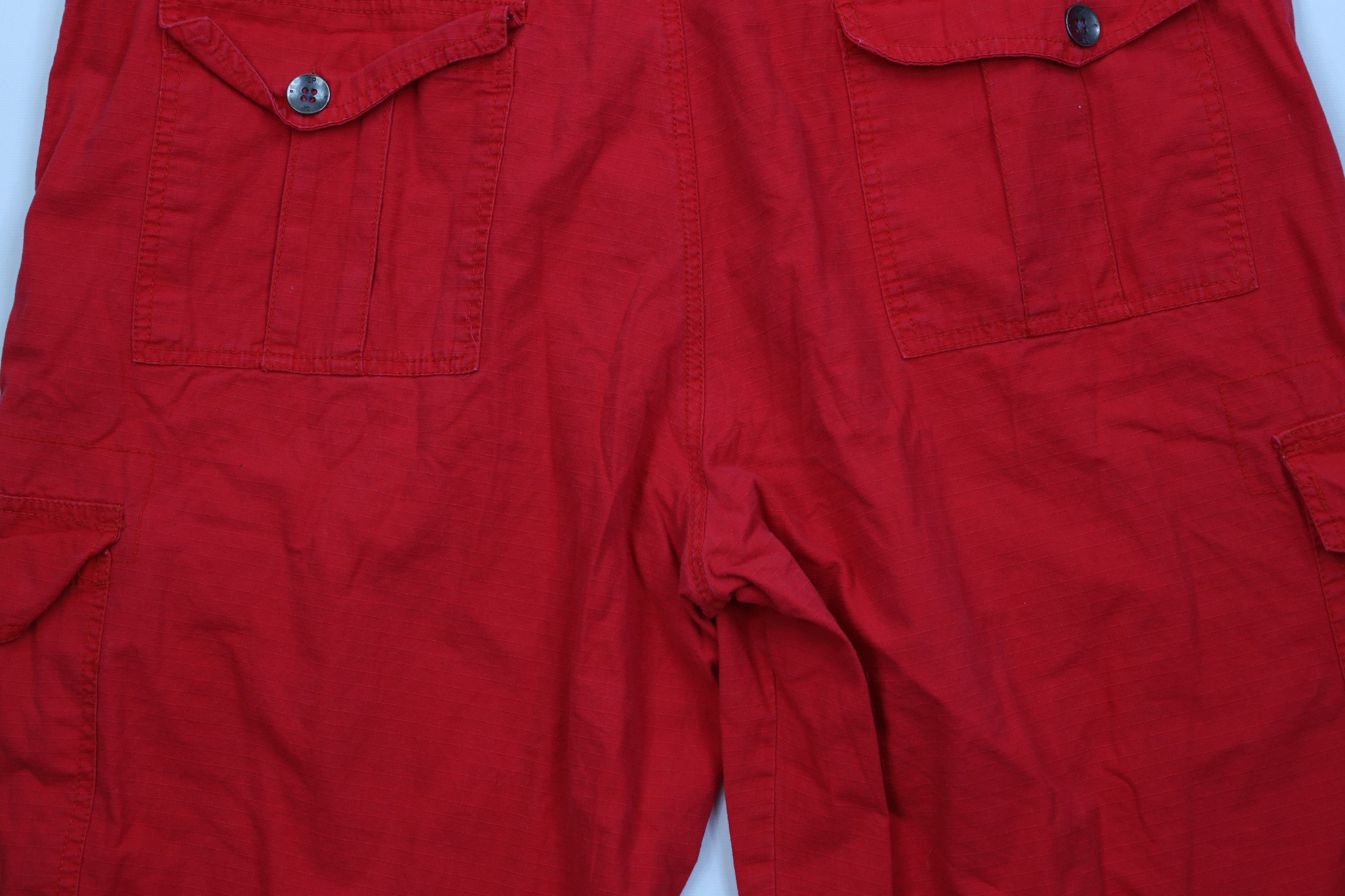 Southpole Vintage 90s Y2K Southpole Ripstop Fatigue Cargo Shorts Red Size US 42 / EU 58 - 11 Thumbnail