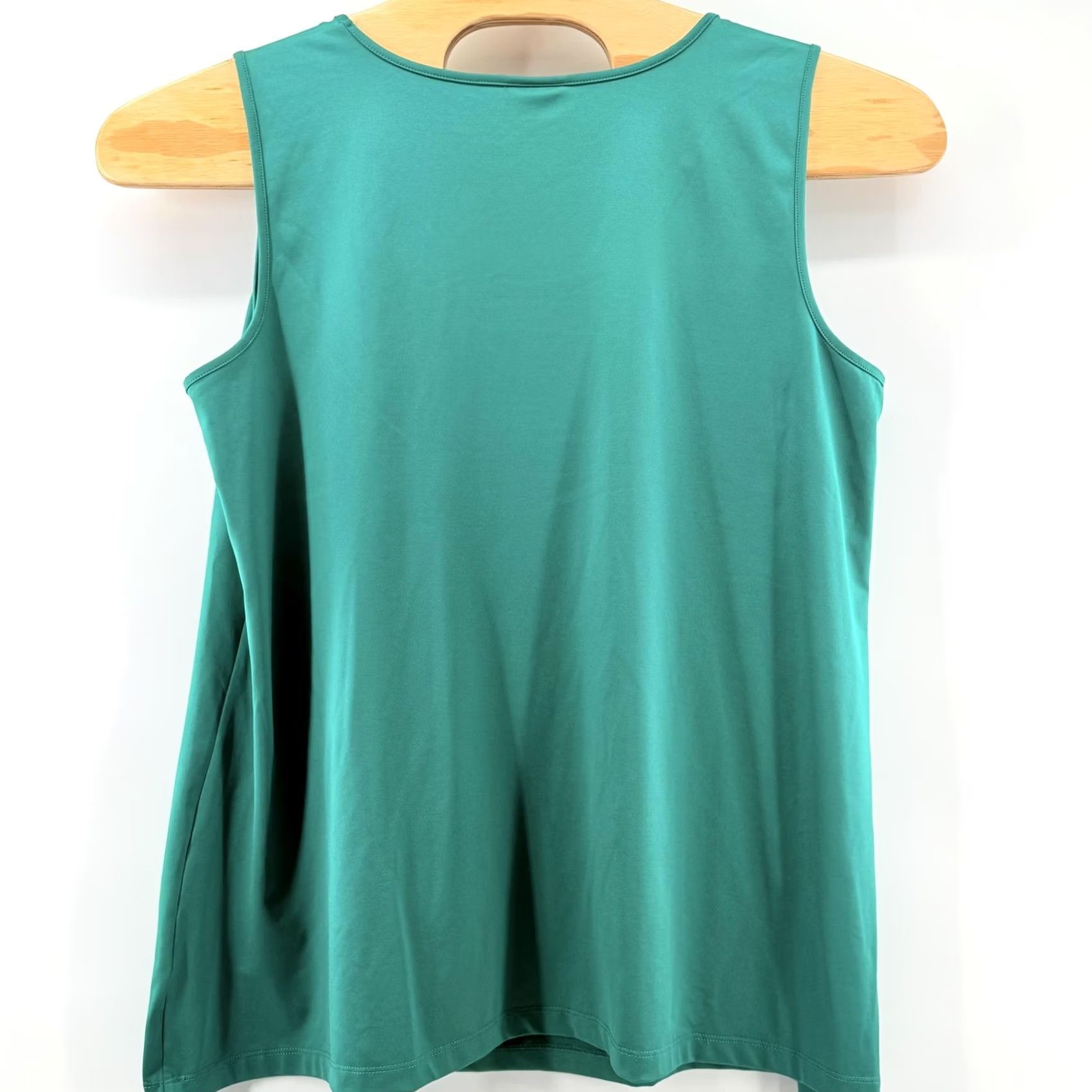 Vintage Catherines Tank Top Womens 2X Green Sleeveless Plus Size Casual Stretch Polo? Size XXL / US 16-18 / IT 52-54 - 4 Thumbnail