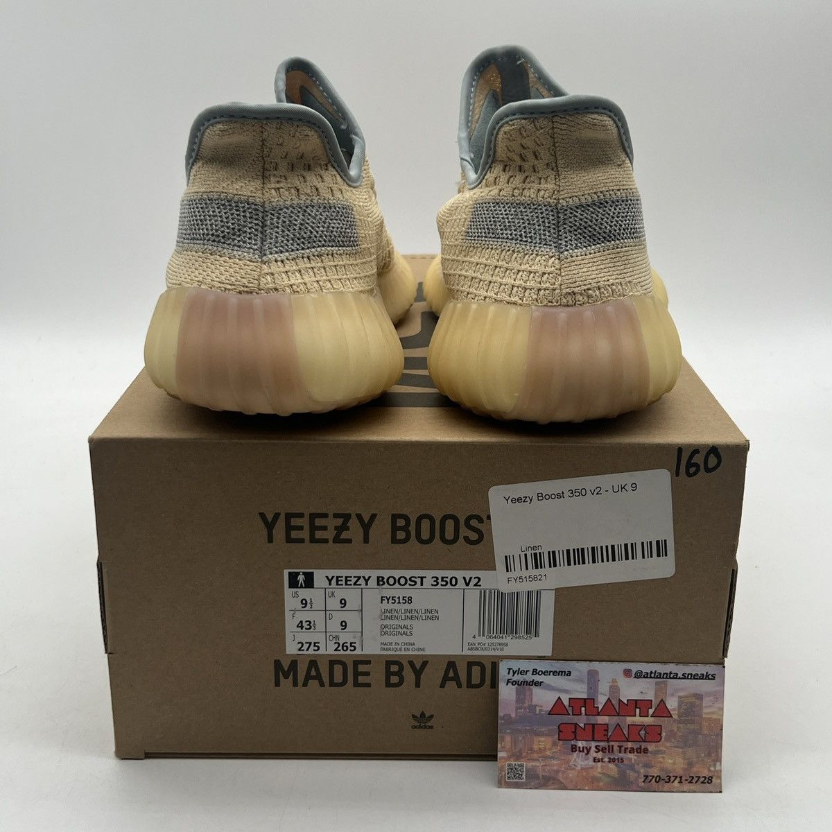 Adidas Yeezy boost 350 linen Size US 9.5 / EU 42-43 - 3 Thumbnail