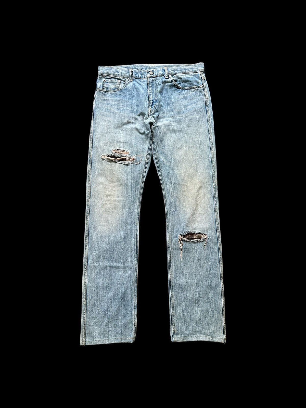 Japanese Brand 00's Rinn Fooun Purple by Takeshi Wakabashi rework jeans Size US 35 - 1 Thumbnail