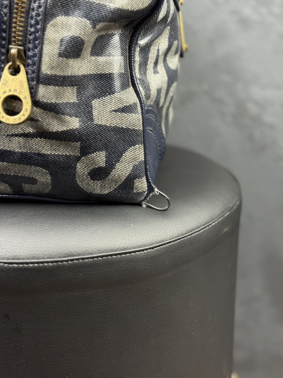 Marc by Marc Jacobs Marc by Marc Jacobs Blue Monogram Patent Leather Bag Size ONE SIZE - 5 Thumbnail