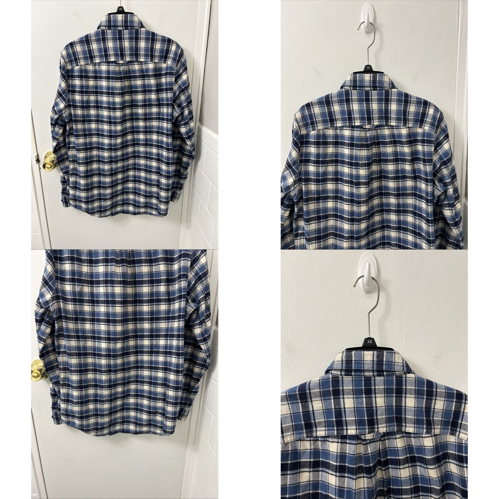 Vintage LL Bean Button-Down Shirt Mens S Blue Plaid Flannel 100% Cotton Casual Long Sleeve Pocketed 29" QTY Regular Fit Vintage No Size US S / EU 44-46 / 1 - 8 Thumbnail