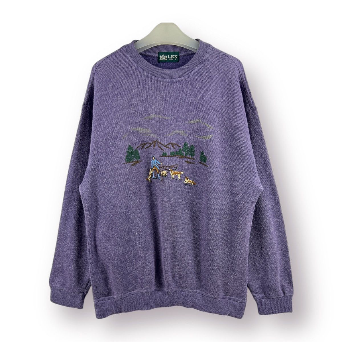Other UK 🔥 vintage 90s Lex Other Uk Roundneck Embroidery Sweatshirt Size US S / EU 44-46 / 1 - 1 Thumbnail