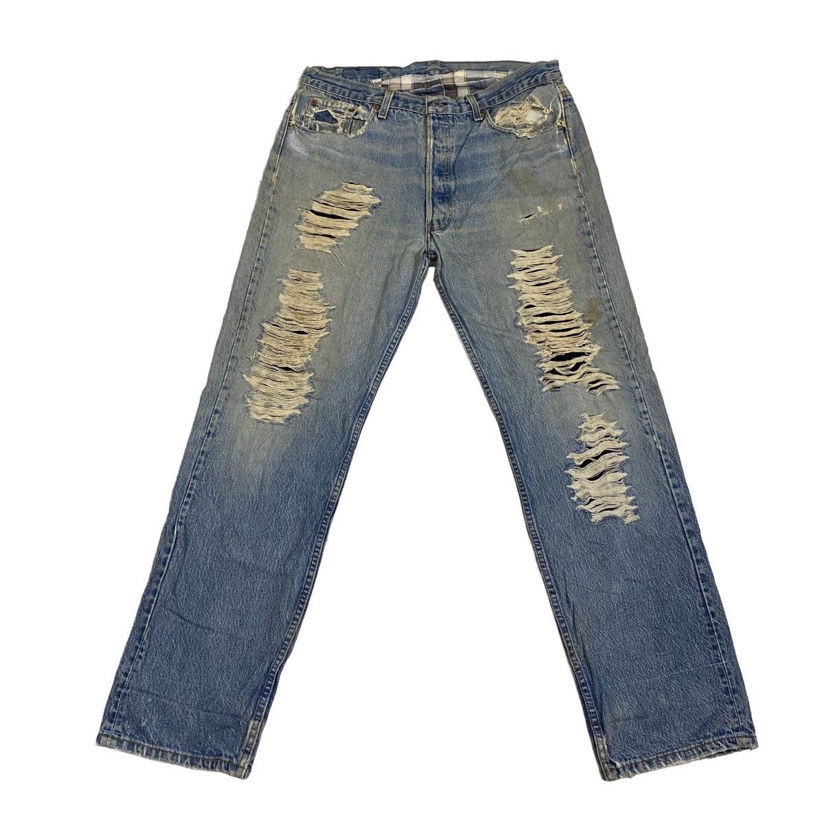 Levi's Levis 501 vintage distressed custom made Size US 36 / EU 52 - 2 Thumbnail