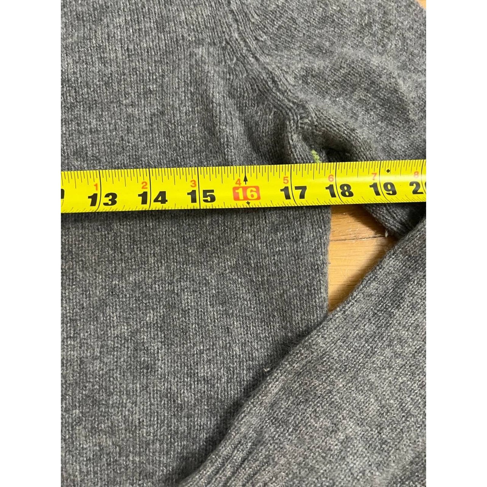 & Other Stories Puro Cachemire gray geometric green sweater M A001578 Size M / US 6-8 / IT 42-44 - 6 Thumbnail