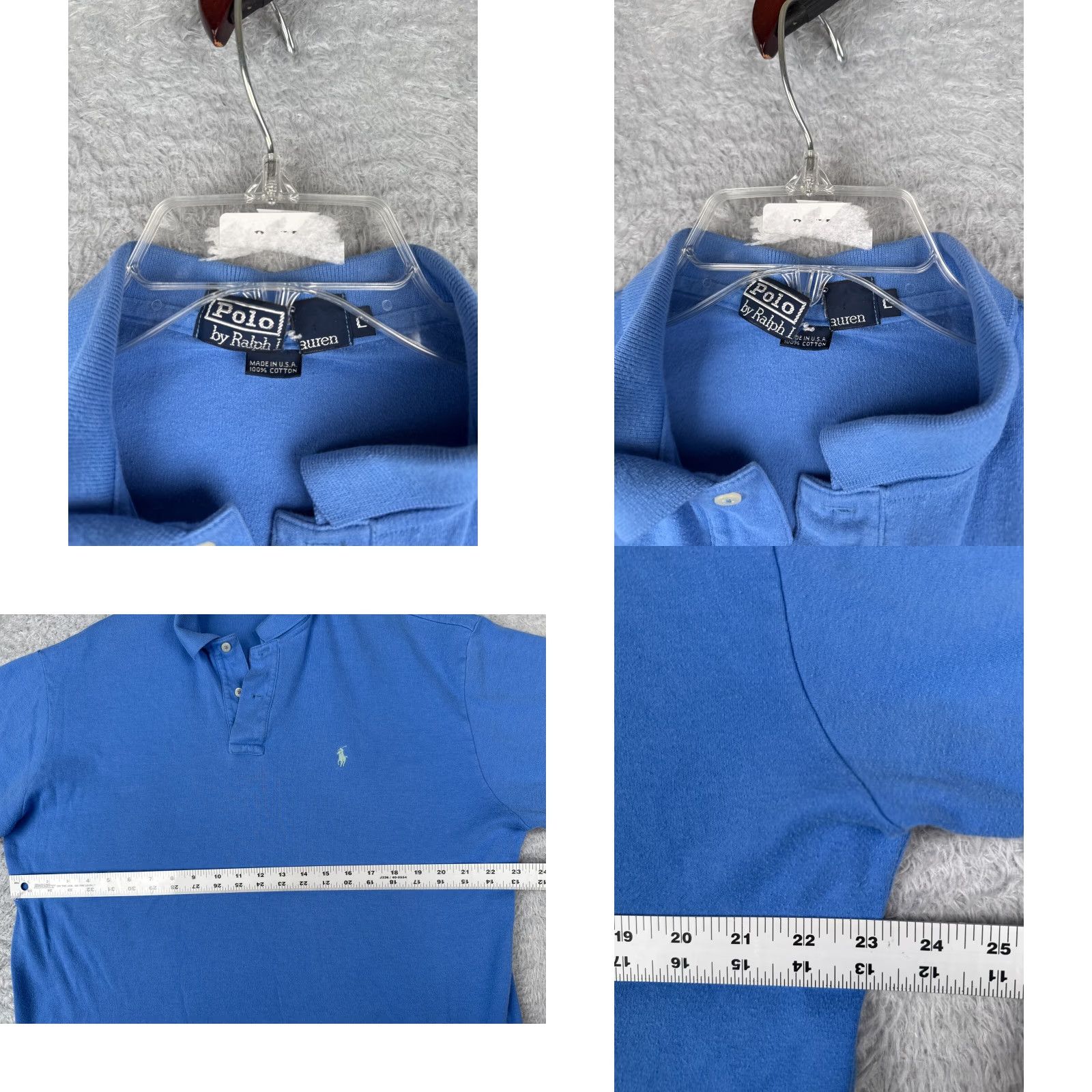 Ralph Lauren VINTAGE Ralph Lauren Polo Shirt Mens Large Blue 100% Cotton Knit Short Sleeve Polo Shirt Mens Large Blue 100% Cotton Knit Short Sleeve Size US L / EU 52-54 / 3 - 8 Thumbnail