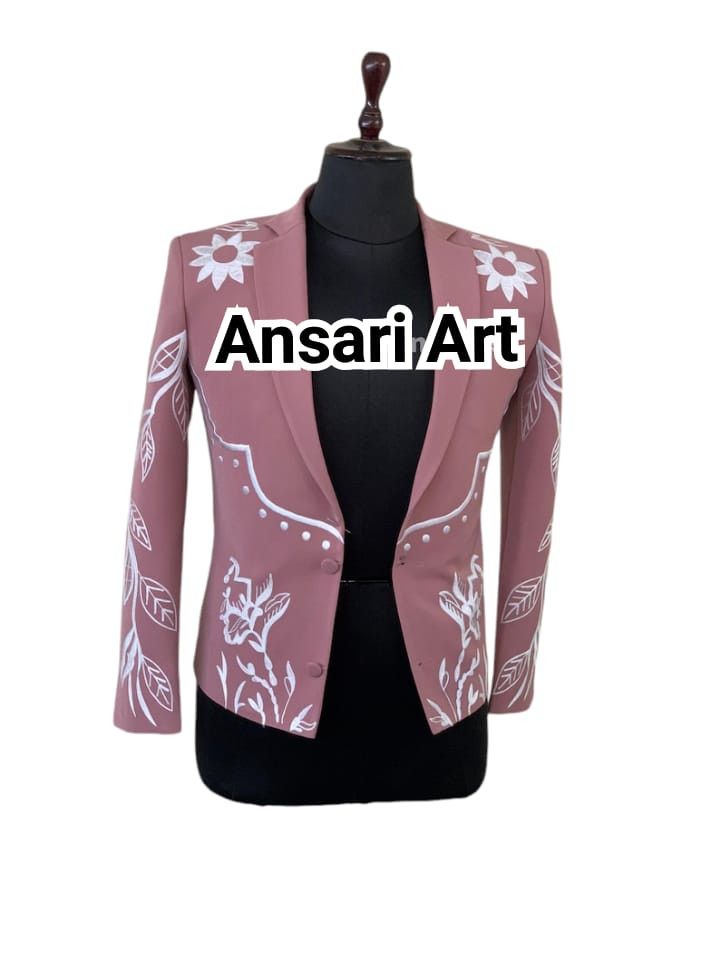 Other Men 2PC Customized Floral embroidery western Nudie outfit Size 44R - 1 Thumbnail