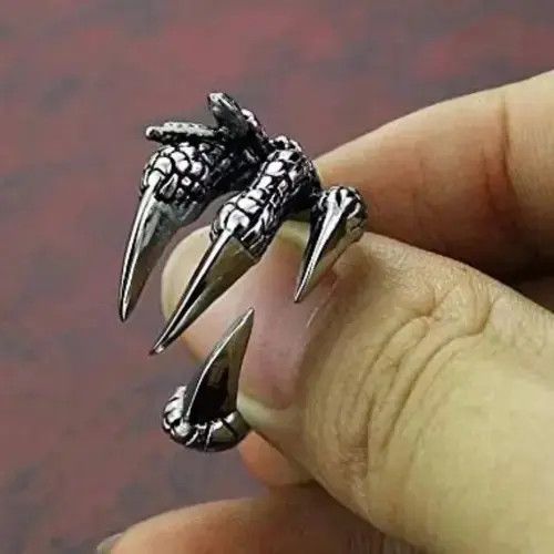 Vintage Dragon Claw Ring Size ONE SIZE - 1 Thumbnail