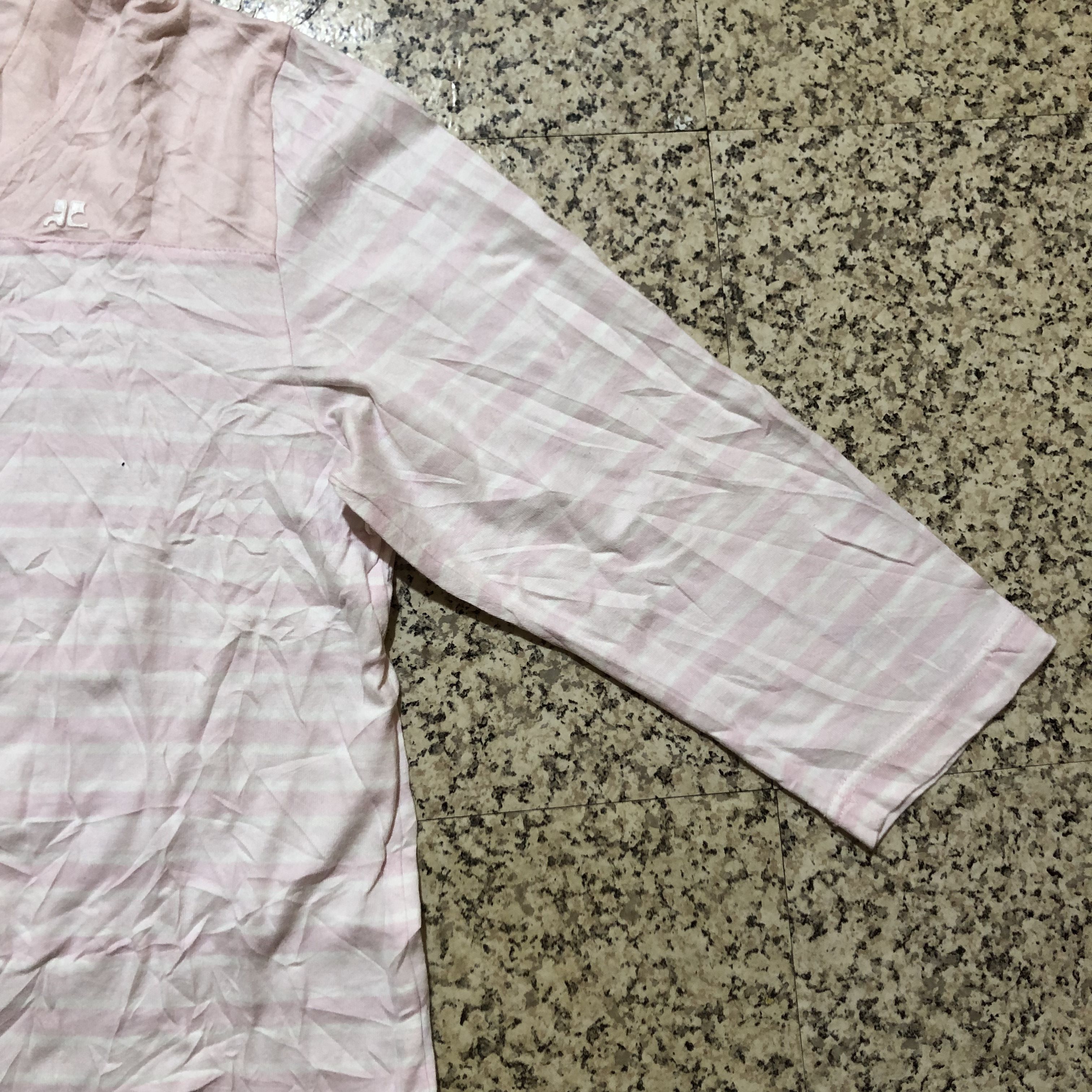 Courreges Vintage Courrèges Paris Striped 3/4 Sleeve Top RARE Size S / US 4 / IT 40 - 4 Thumbnail