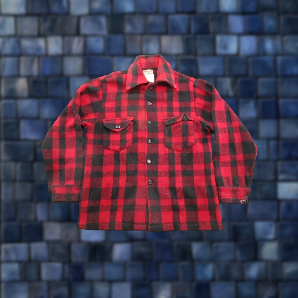 Vintage VINTAGE Stagway Wool Buffalo Plaid Mackinaw Hunting Jacket Canada Button Up READ Size US S / EU 44-46 / 1 - 1 Thumbnail