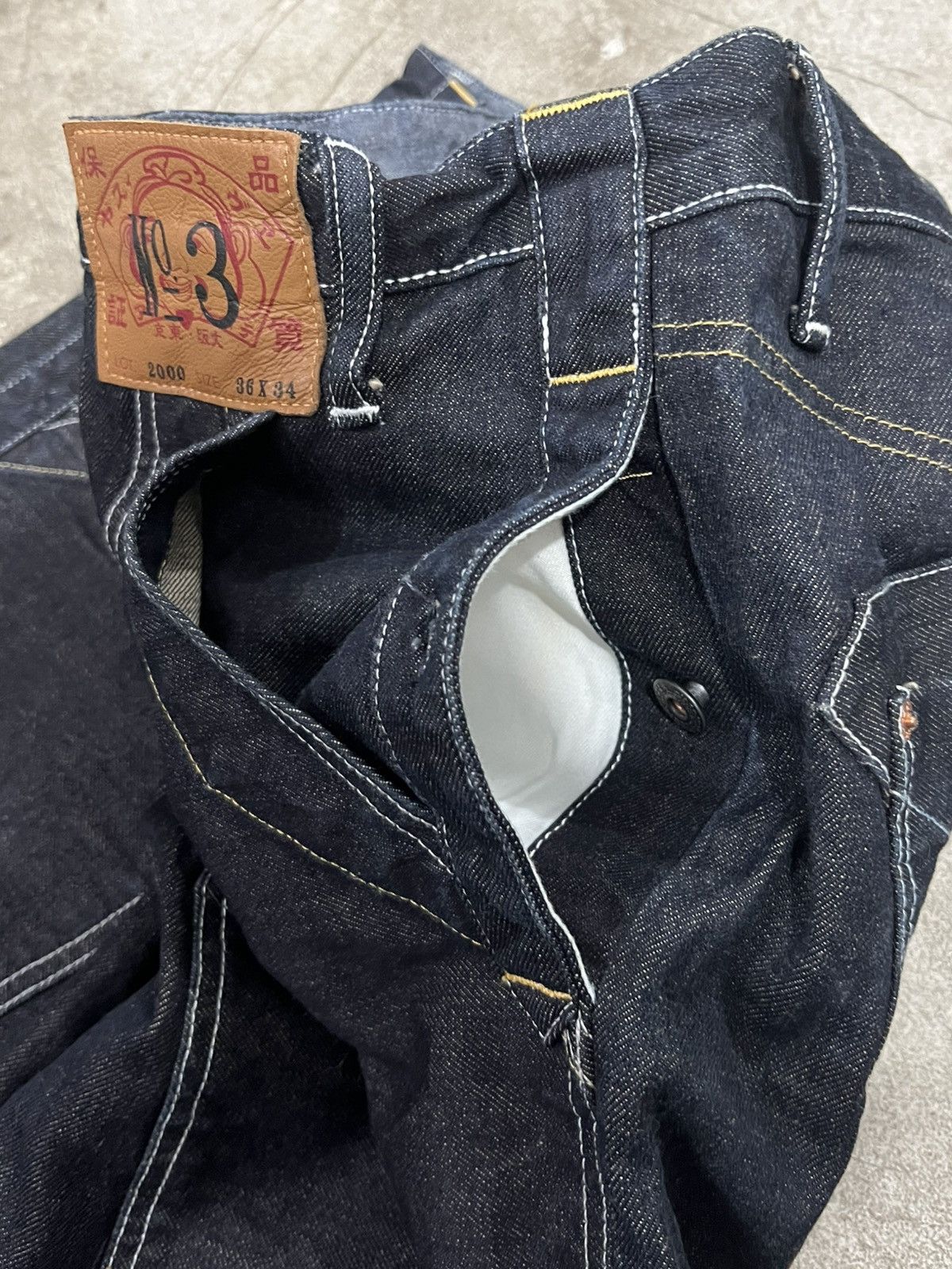 Evisu Vintage EVISU 2000 BUCKLE BACK SELVEDGE POCKET DENIM PANTS Size US 36 / EU 52 - 7 Thumbnail