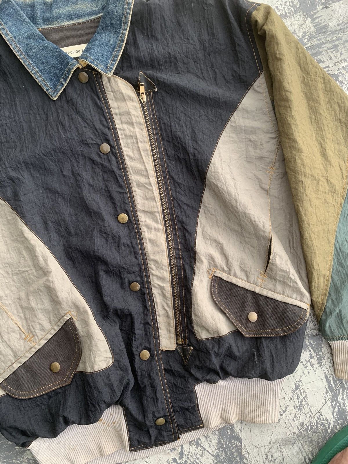 Jean Paul Gaultier 90’s Jean Paul Gaultier “QU’EST-CE QU’ELLE A? Nylon Denim Size US XL / EU 56 / 4 - 6 Thumbnail
