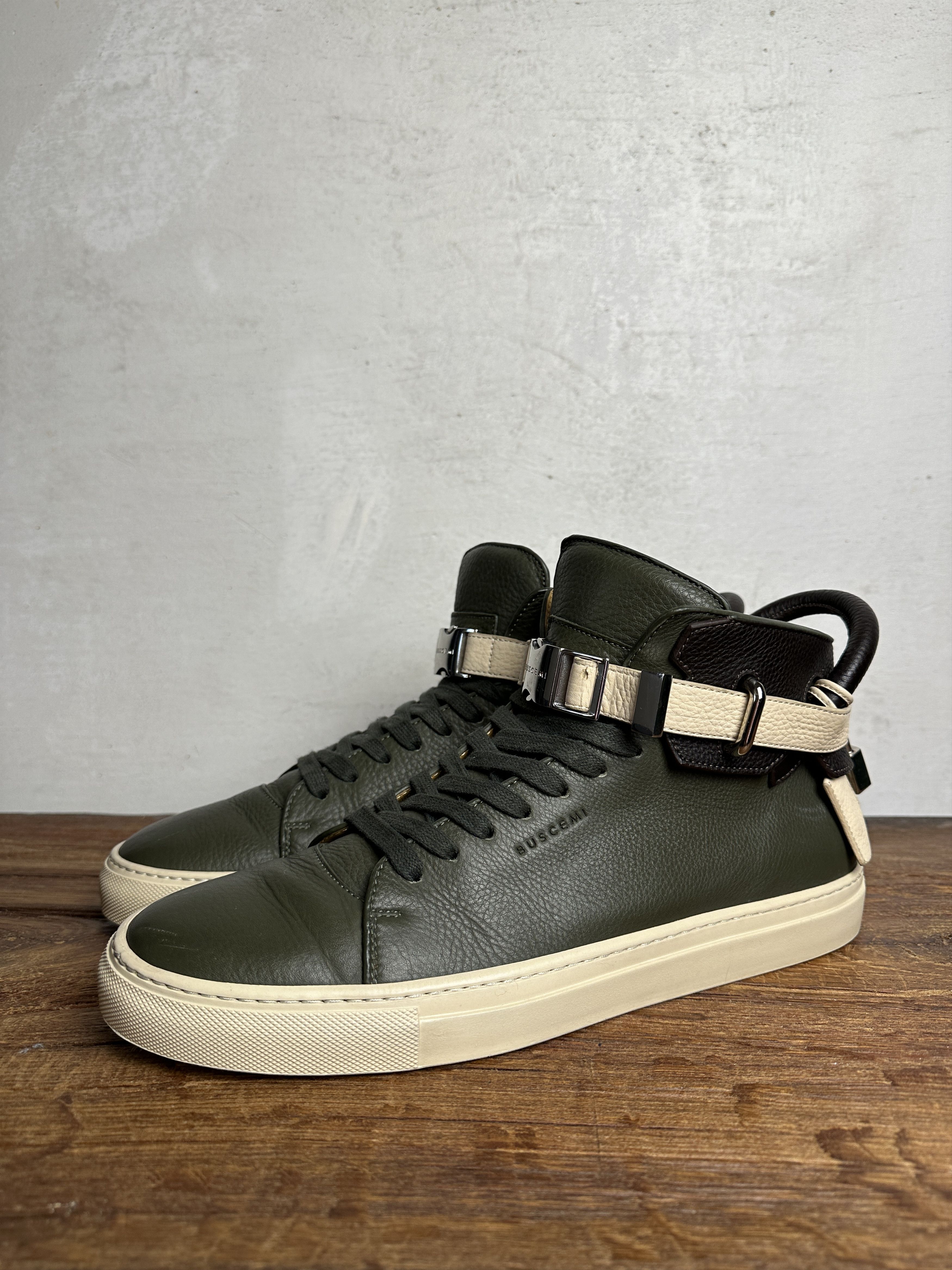 Buscemi BUSCEMI 100MM Alce High Top Sneakers Trio Leather Size US 12 / EU 45 - 1 Thumbnail