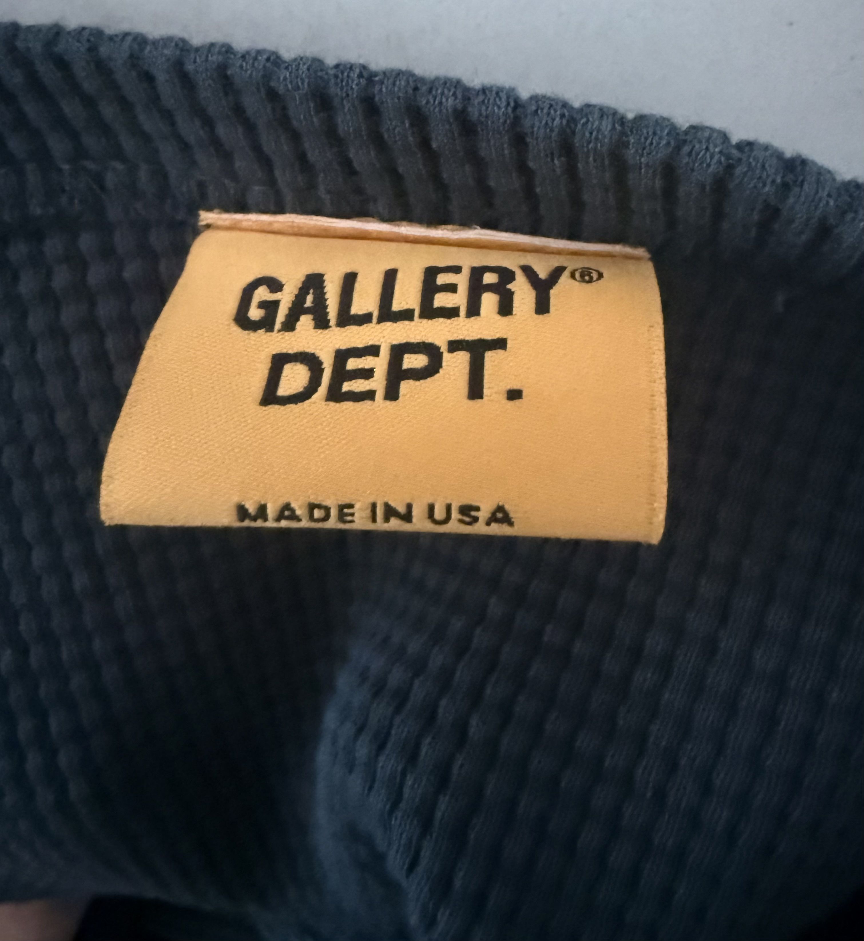Gallery Dept. Urcle Distressed Logo-Print Waffle-knit Cotton Sweatshirt Size US L / EU 52-54 / 3 - 7 Thumbnail