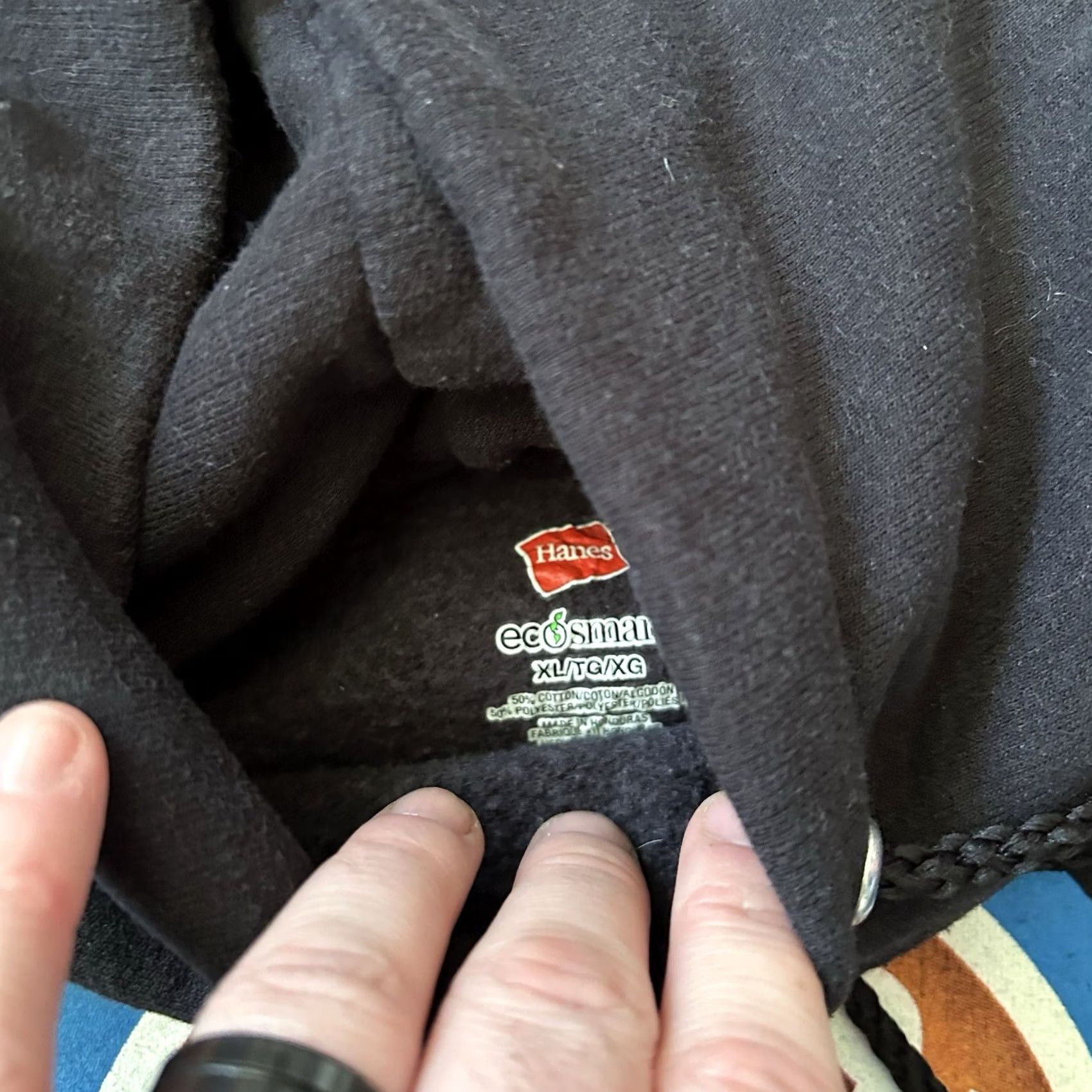 Hanes VINTAGE Hanes Hoodie Men XL Black 2000s Dave and Busters promo Pullover Size US XL / EU 56 / 4 - 4 Thumbnail