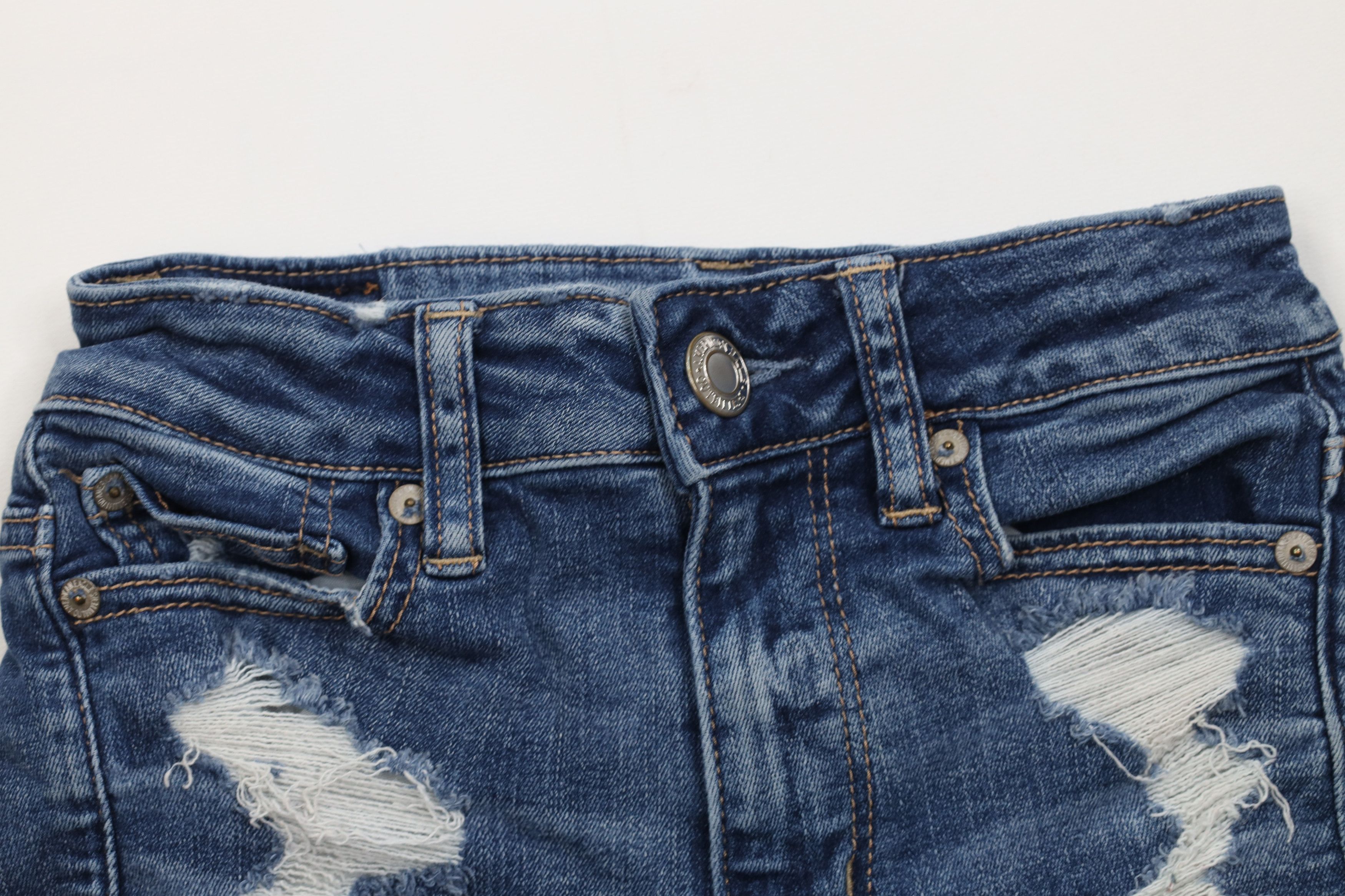 American Eagle Outfitters Vintage Y2K American Eagle Outfitters Shortie Micro Shorts Size 24" / US 00 / IT 34 - 2 Thumbnail
