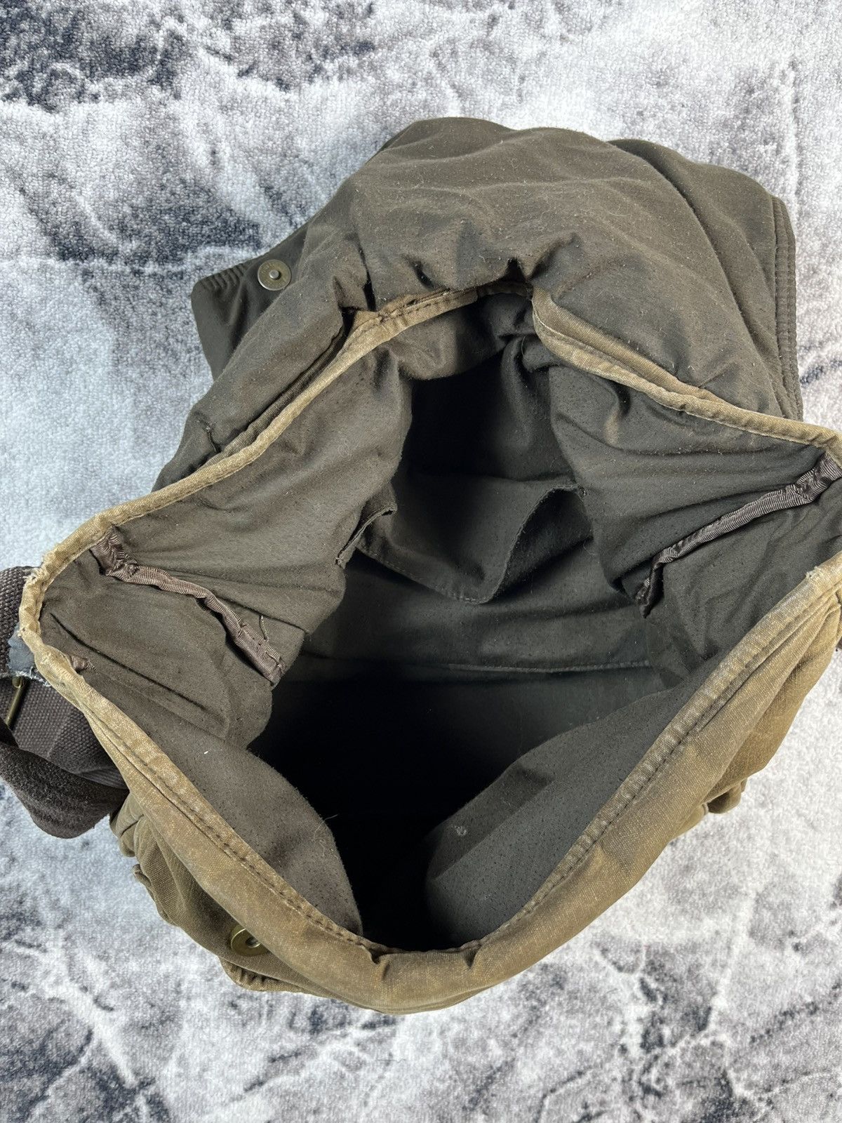 Other Vintage Canvas Messenger Bag Distressed Brown Large Size ONE SIZE - 10 Thumbnail