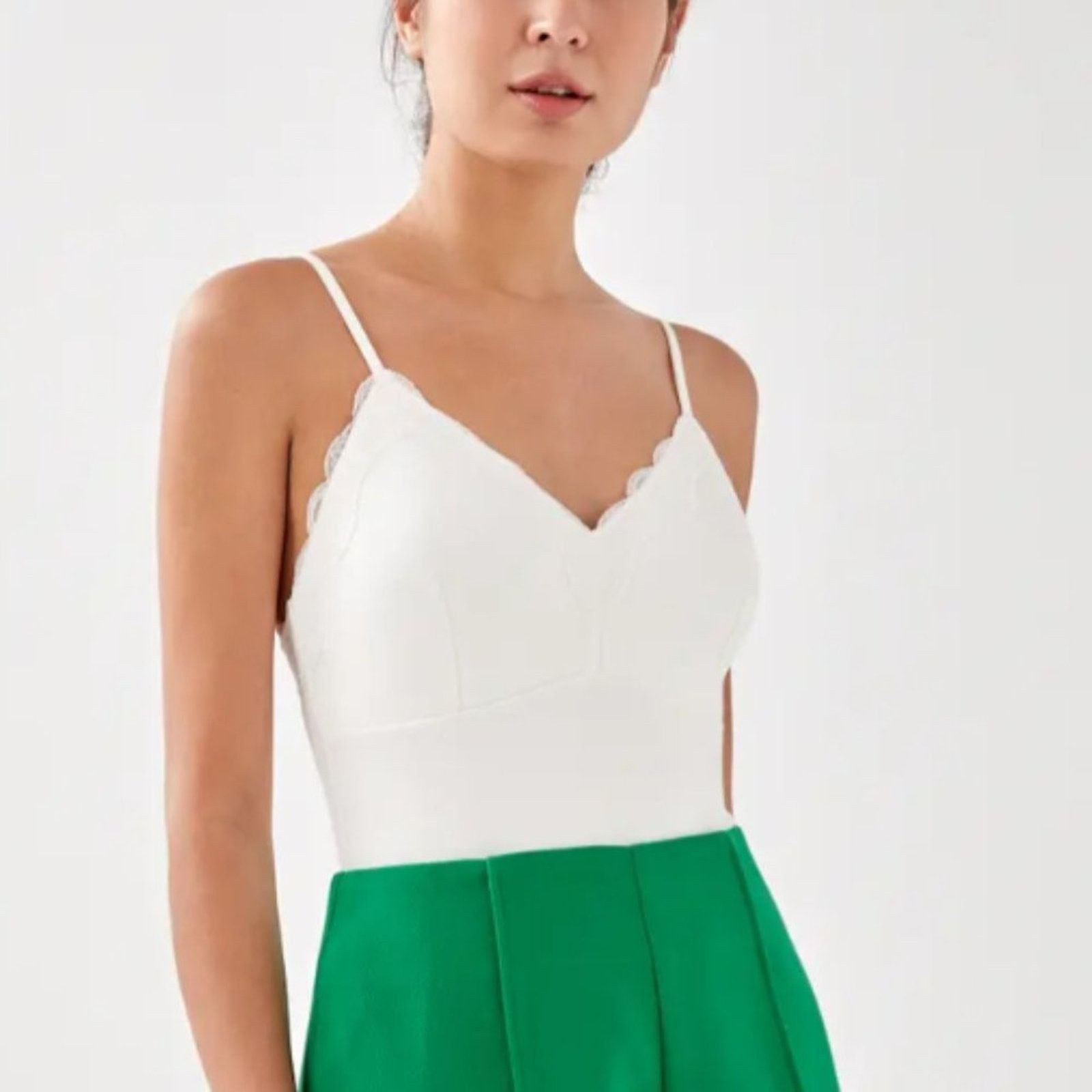 Other Love Bonito White Amalthea Padded Lace Trim Bodysuit Size M / US 6-8 / IT 42-44 - 2 Thumbnail