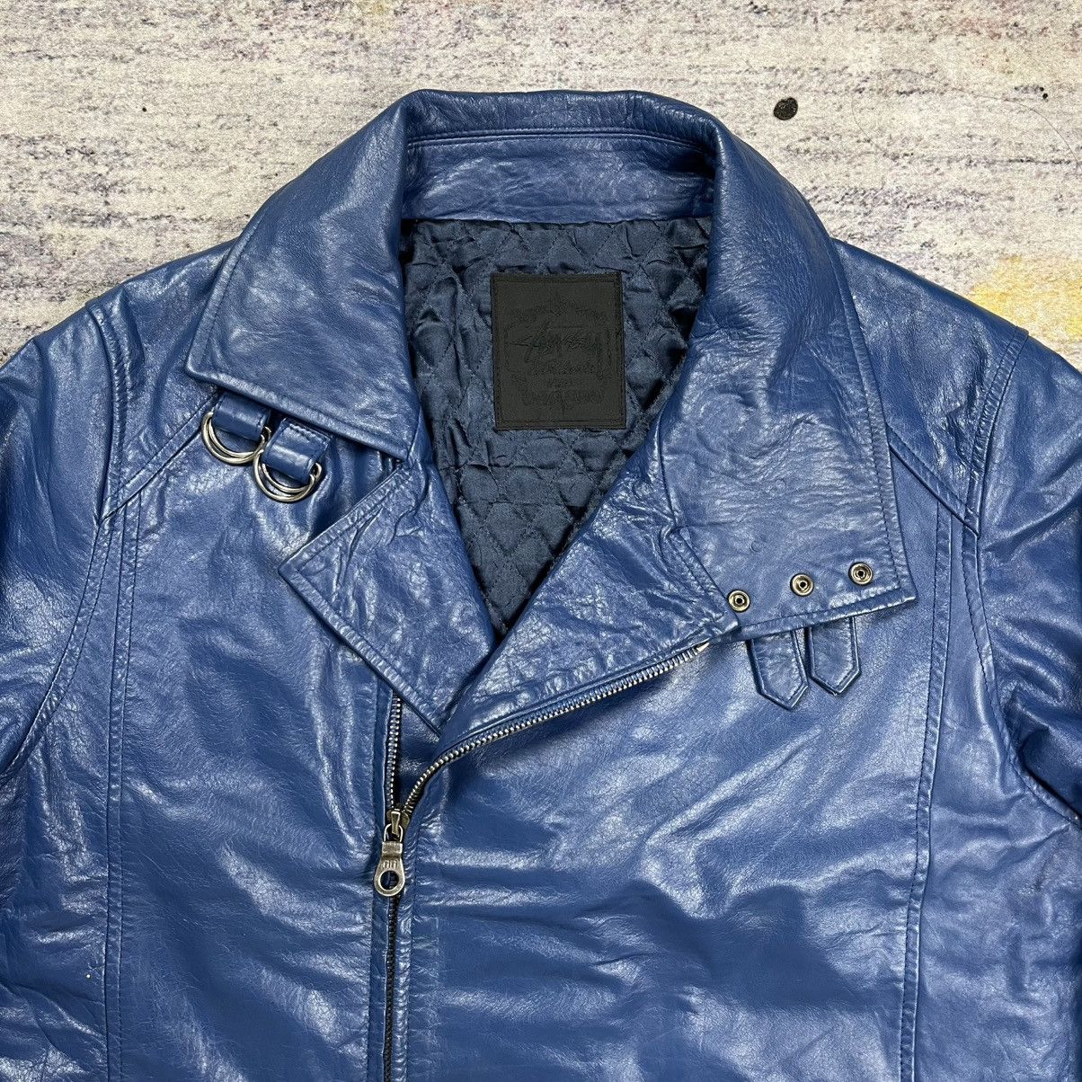 Stussy Vintage 2000s stussy riders leather jacket Size US L / EU 52-54 / 3 - 10 Thumbnail