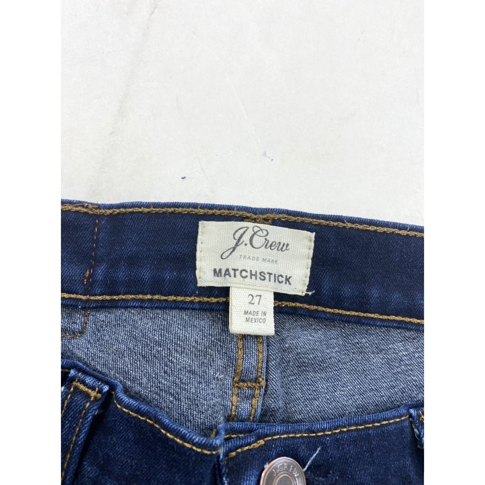 J.Crew J.CREW Jeans Women 27 Dark Wash Matchstick Skinny Denim 27 Dark Wash Womens Size 27" / US 4 / IT 40 - 3 Thumbnail